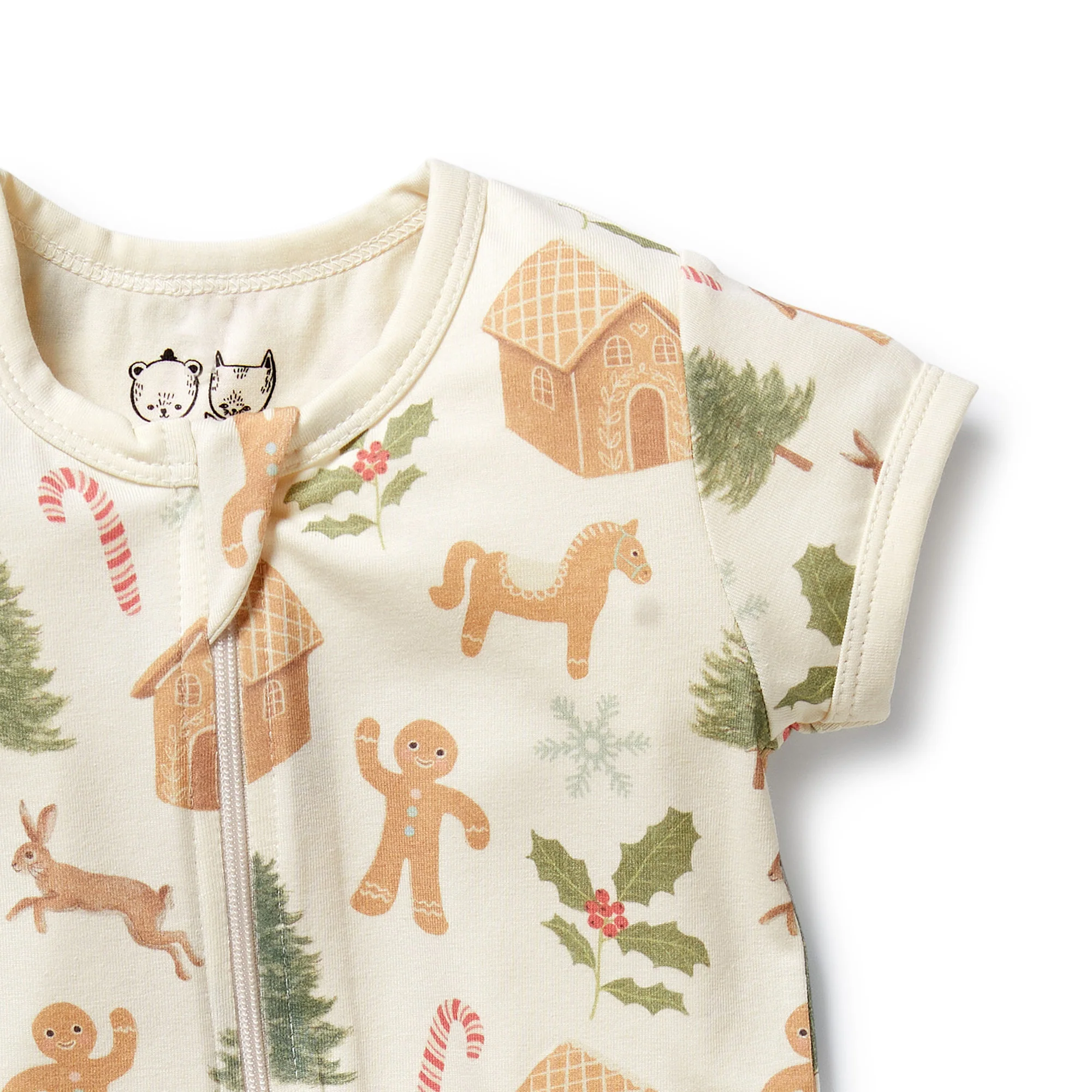 Organic Boyleg Zipsuit - Holly Jolly Magic - Image 2