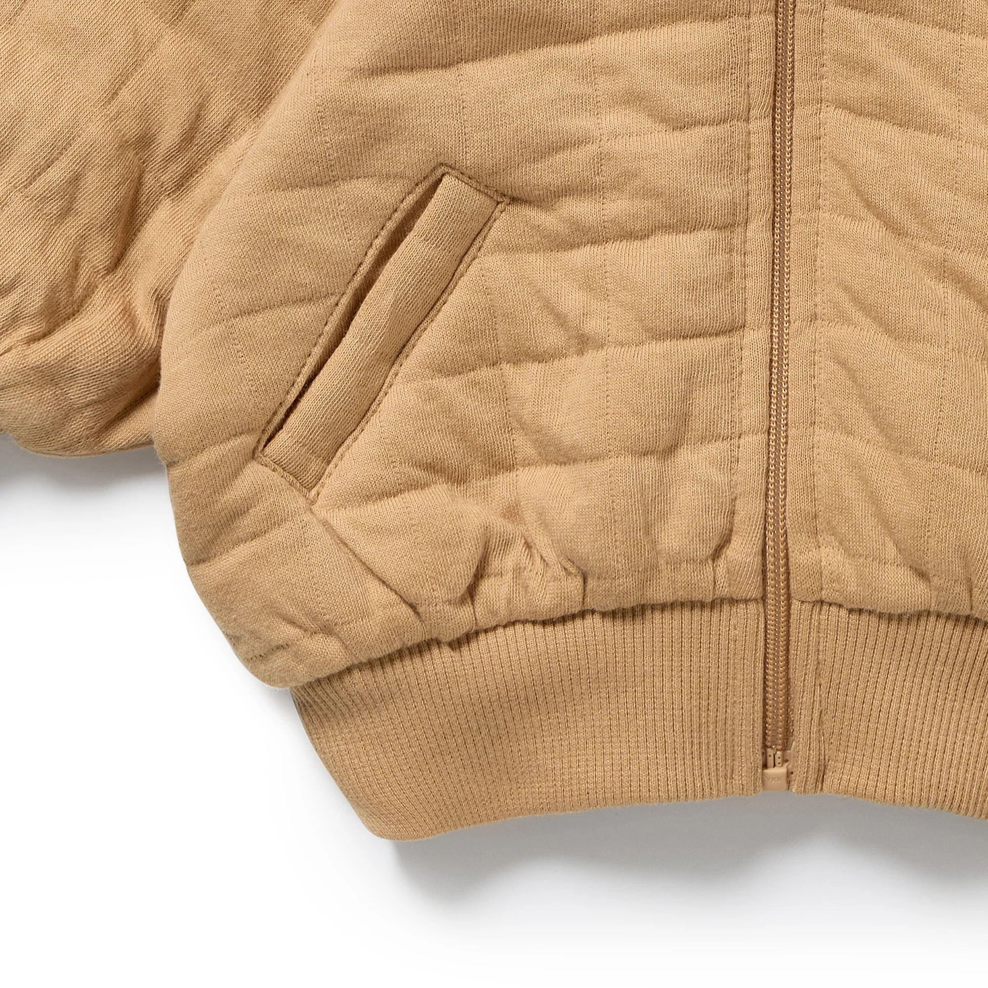 Honey Fawn Organic Quilted Jacket - Image 3