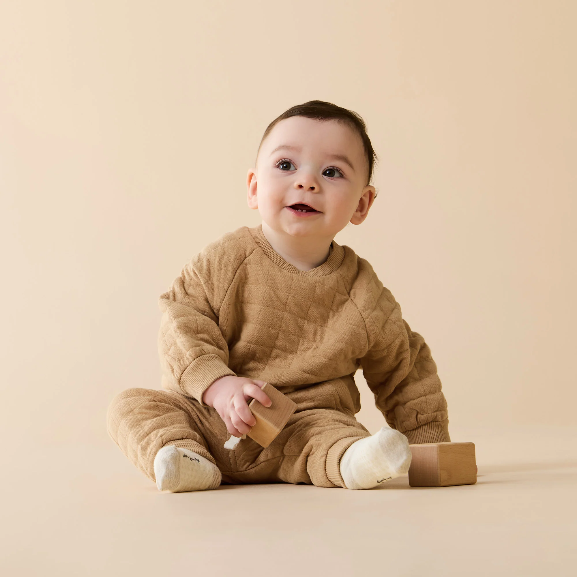 Honey Fawn Organic Quilted Sweat - Image 2