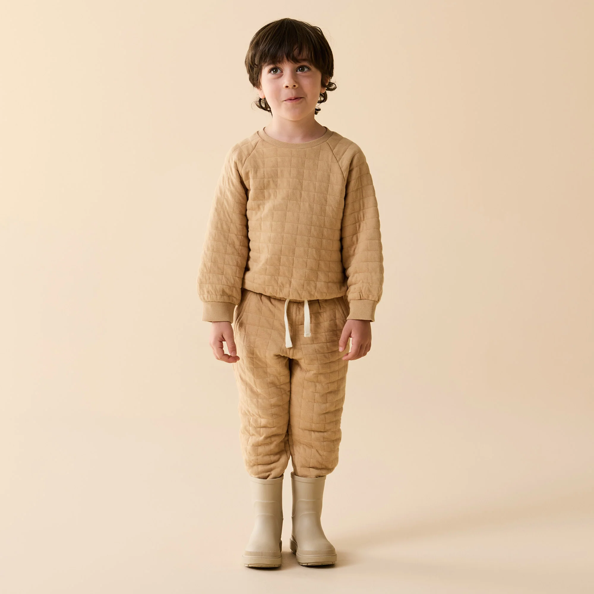 Honey Fawn Organic Quilted Sweat - Image 3