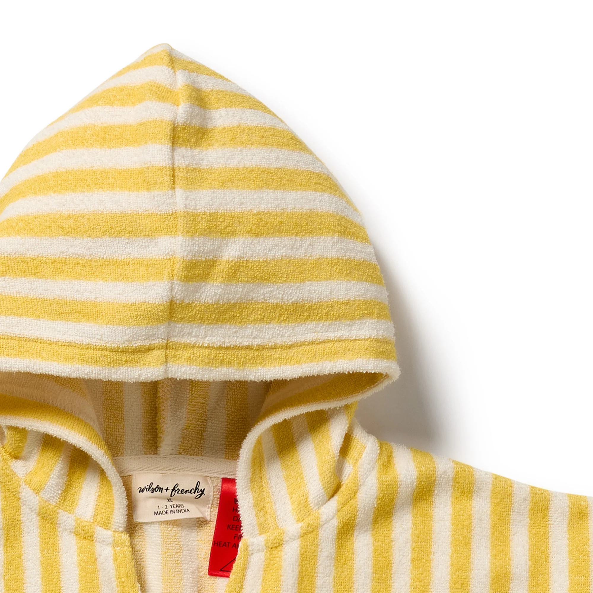 Organic Terry Hooded Poncho - Honey Wave - Image 2