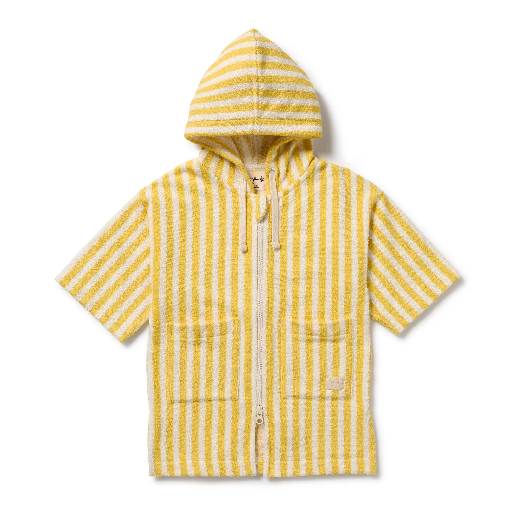 Organic Terry Hooded Towel - Honey Wave