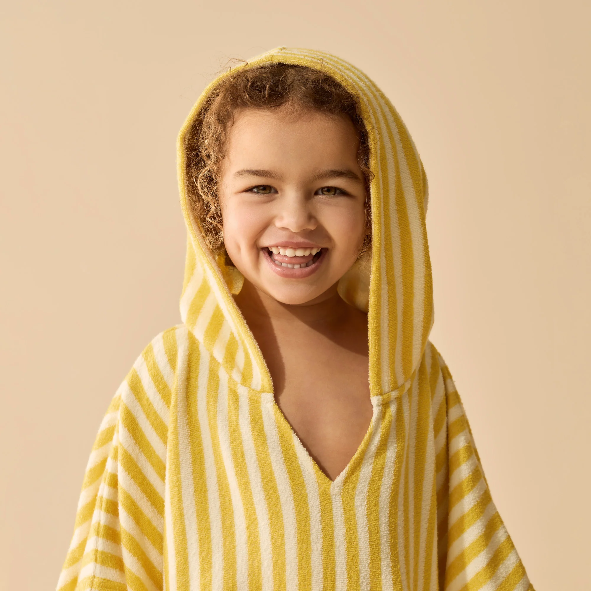 Organic Terry Hooded Towel - Honey Wave - Image 2