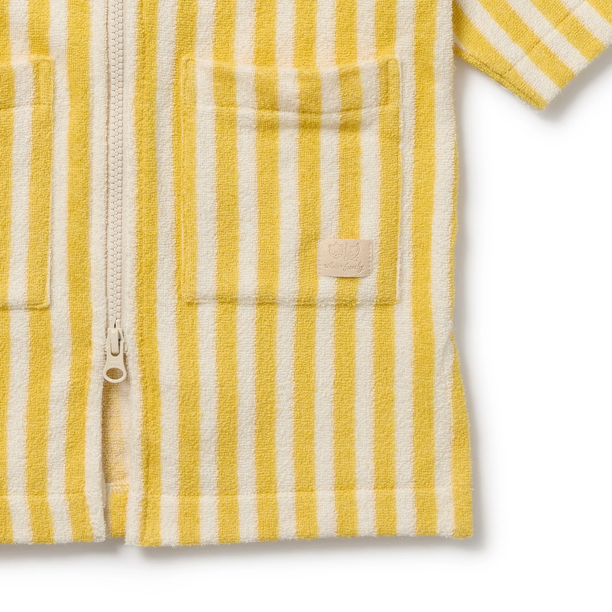 Organic Terry Hooded Towel - Honey Wave - Image 4