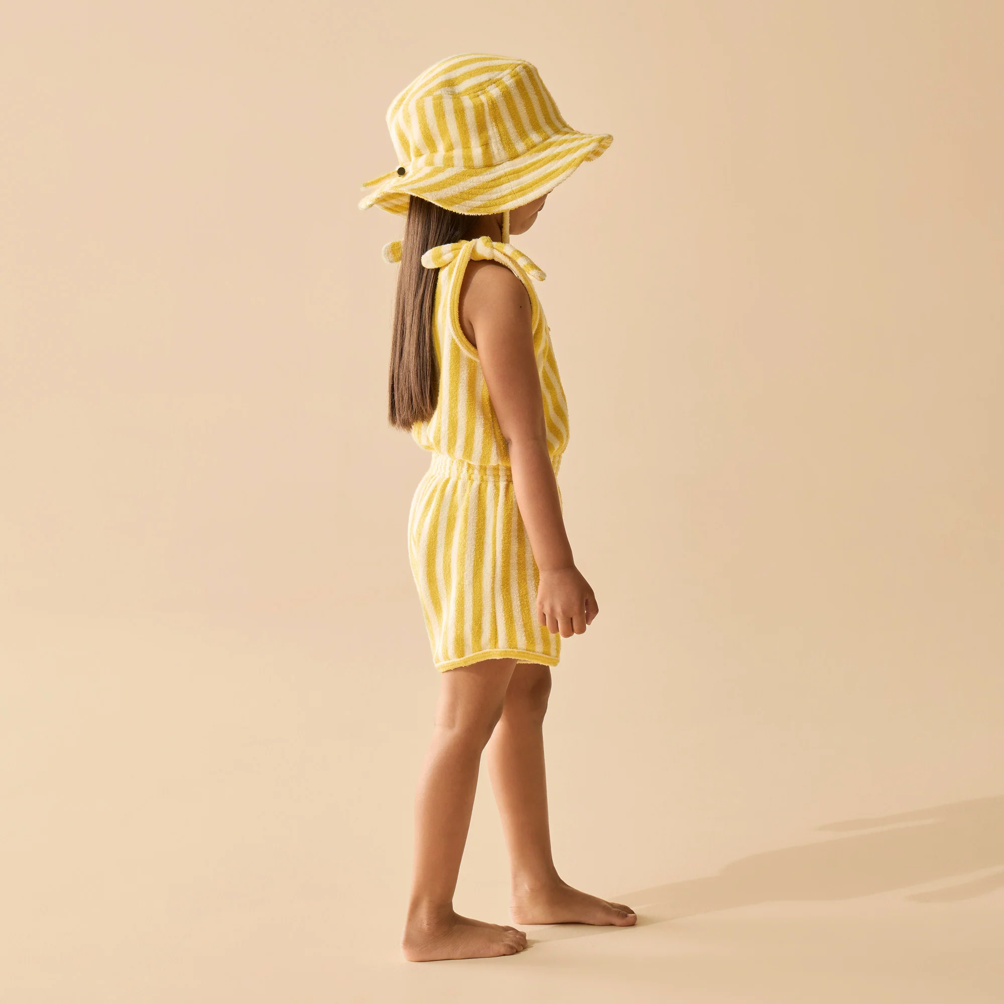 Organic Terry Playsuit - Honey Wave - Image 4