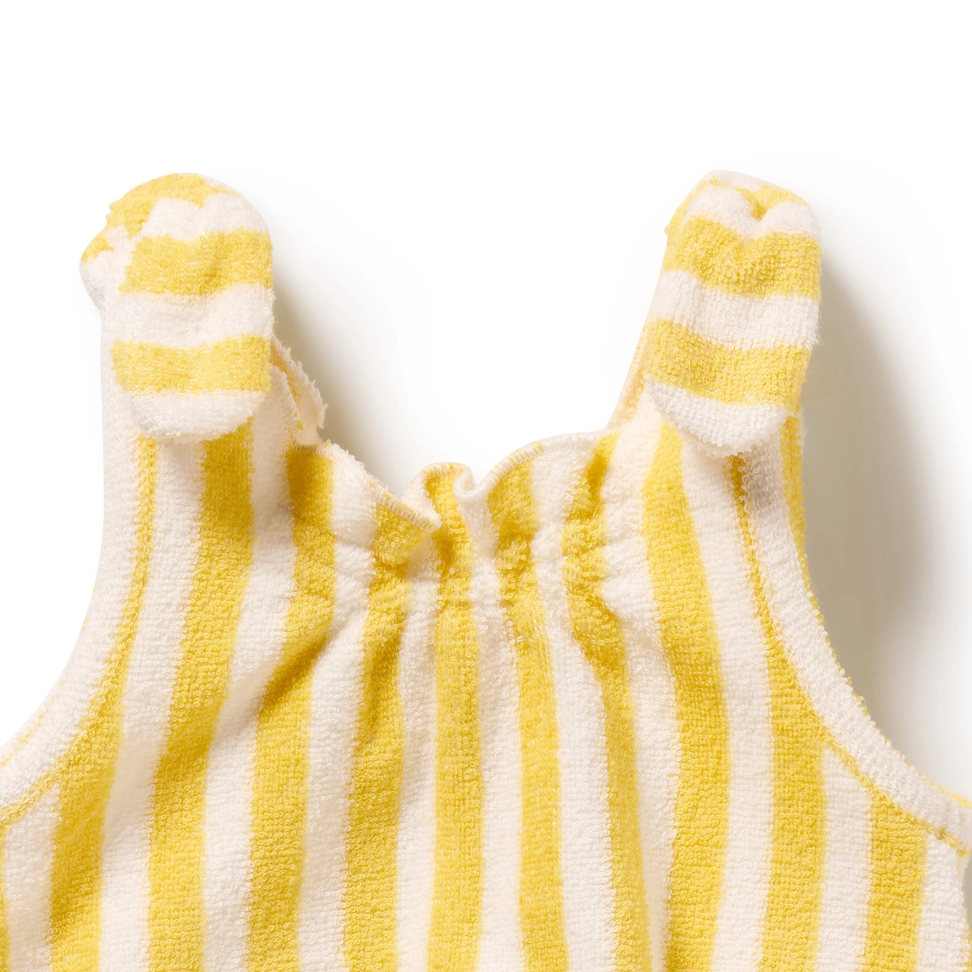 Organic Terry Tie Playsuit - Honey Wave - Image 5
