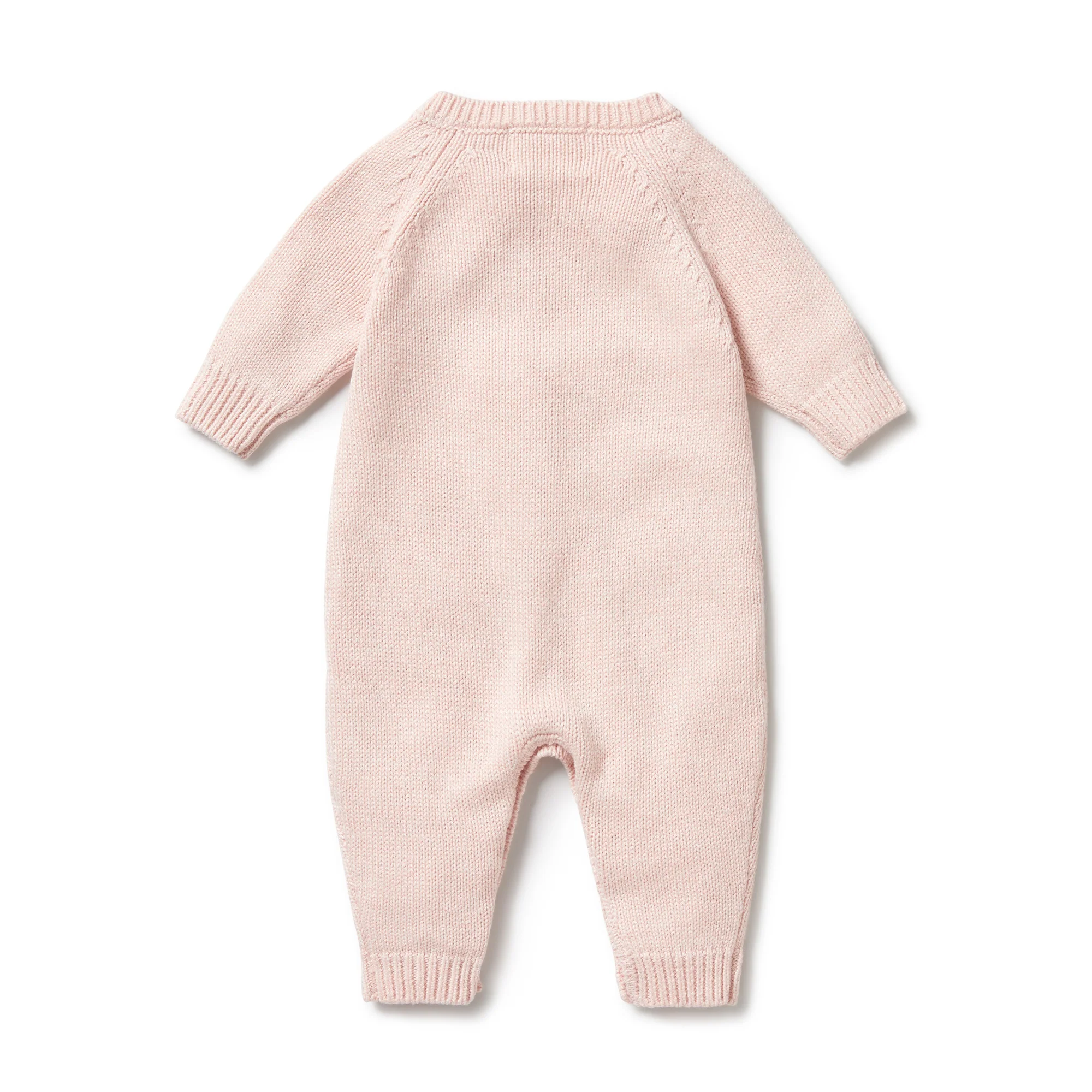Knitted Cable Growsuit - Pink - Image 4