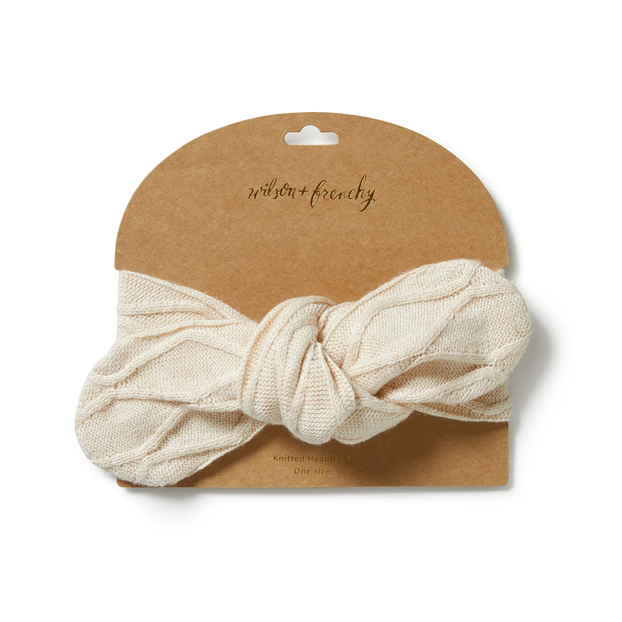 Knitted Cable Headband - Sand Melange - Image 3