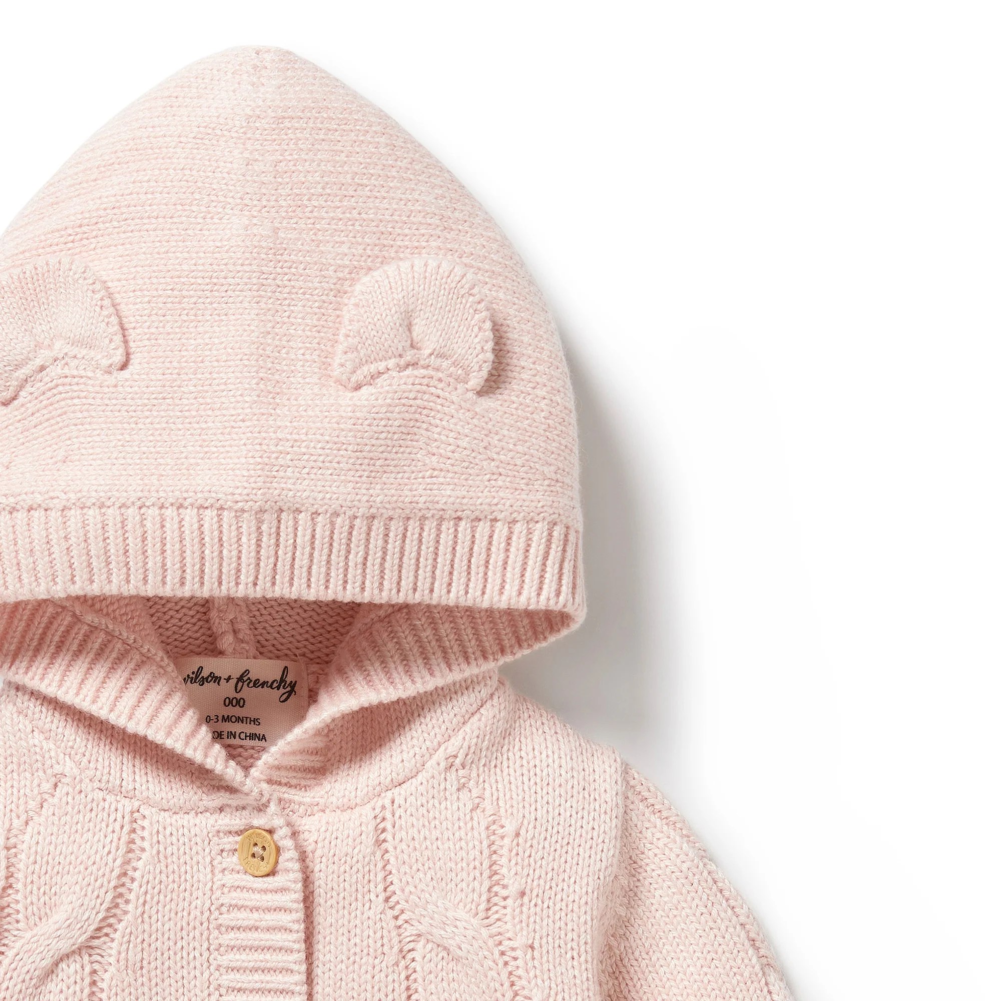 Wilson and Frenchy Knitted Cable Jacket - Pink - Image 4