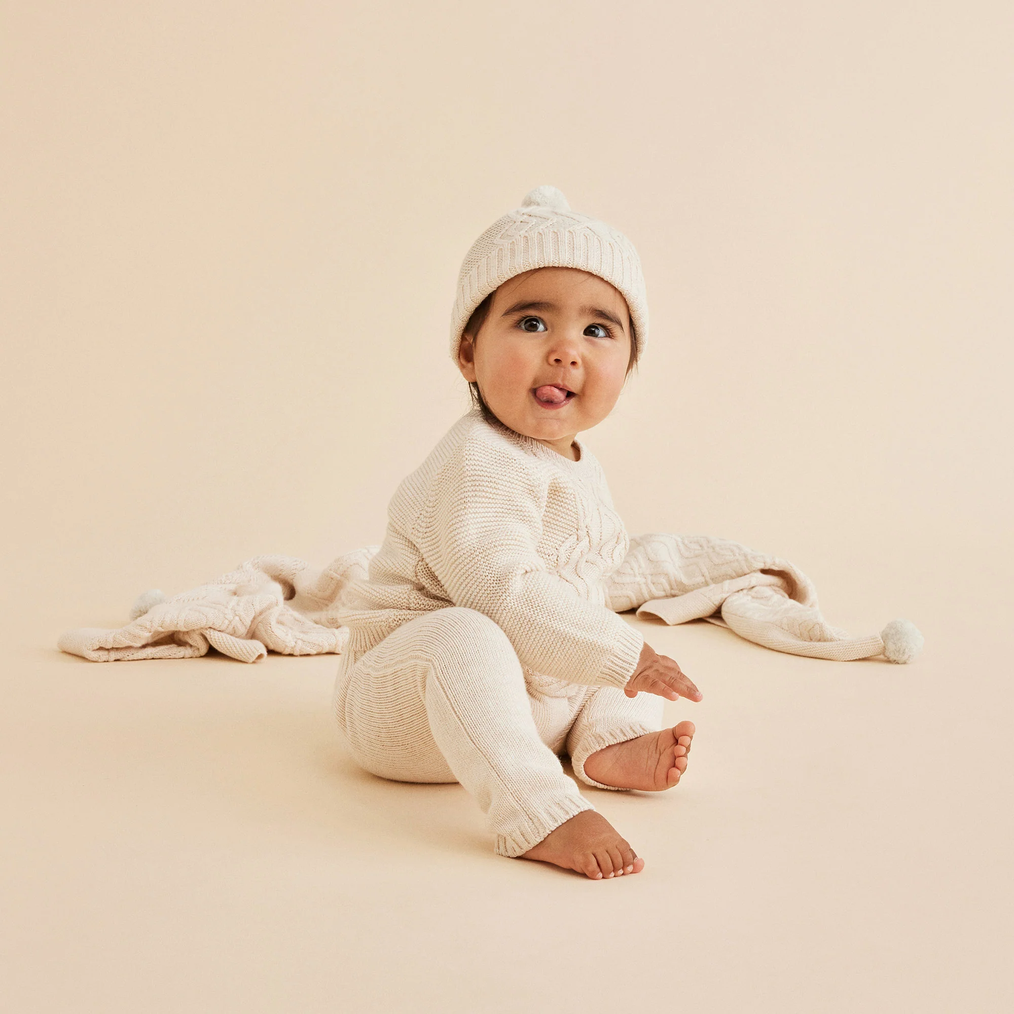 Knitted Legging - Sand Melange - Image 2