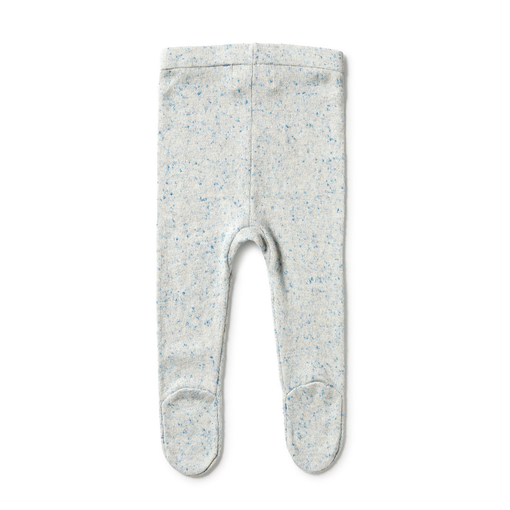 Knitted Legging with Feet - Bluestone Fleck - Image 3