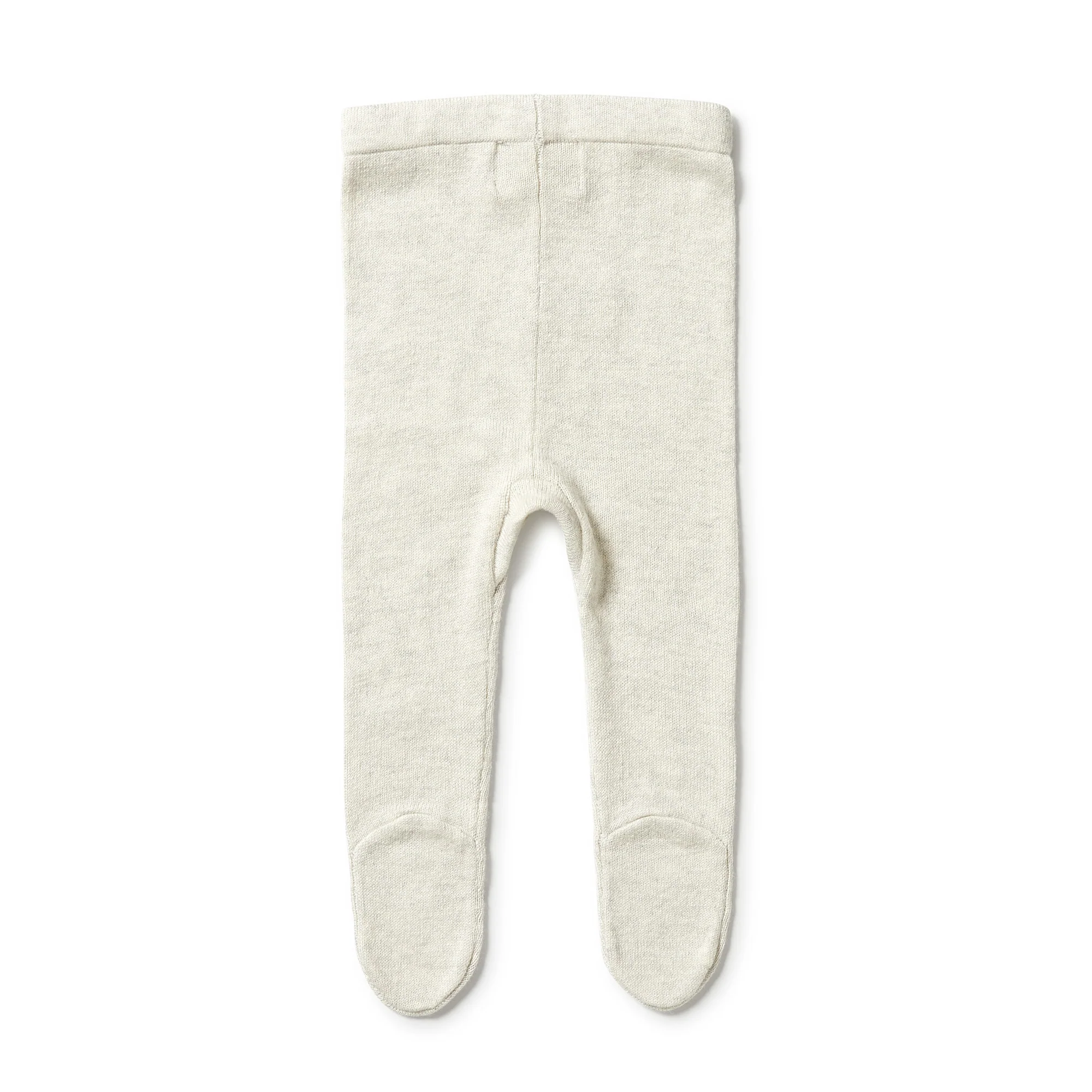 Knitted Legging with Feet - Grey Melange - Image 2
