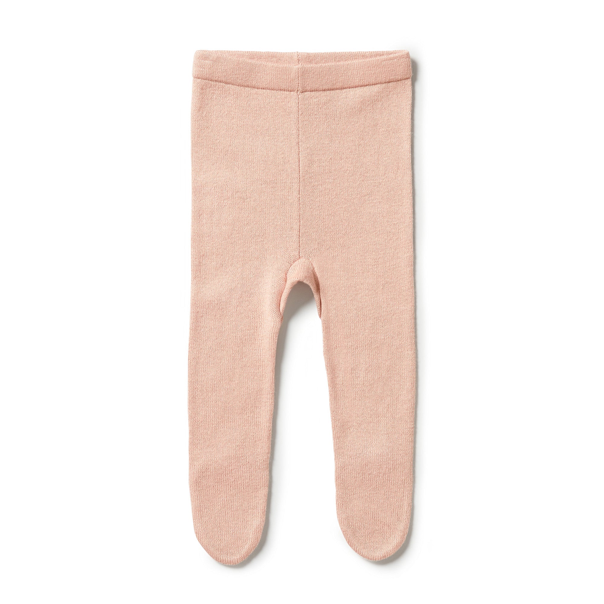 Knitted Legging with Feet - Rose