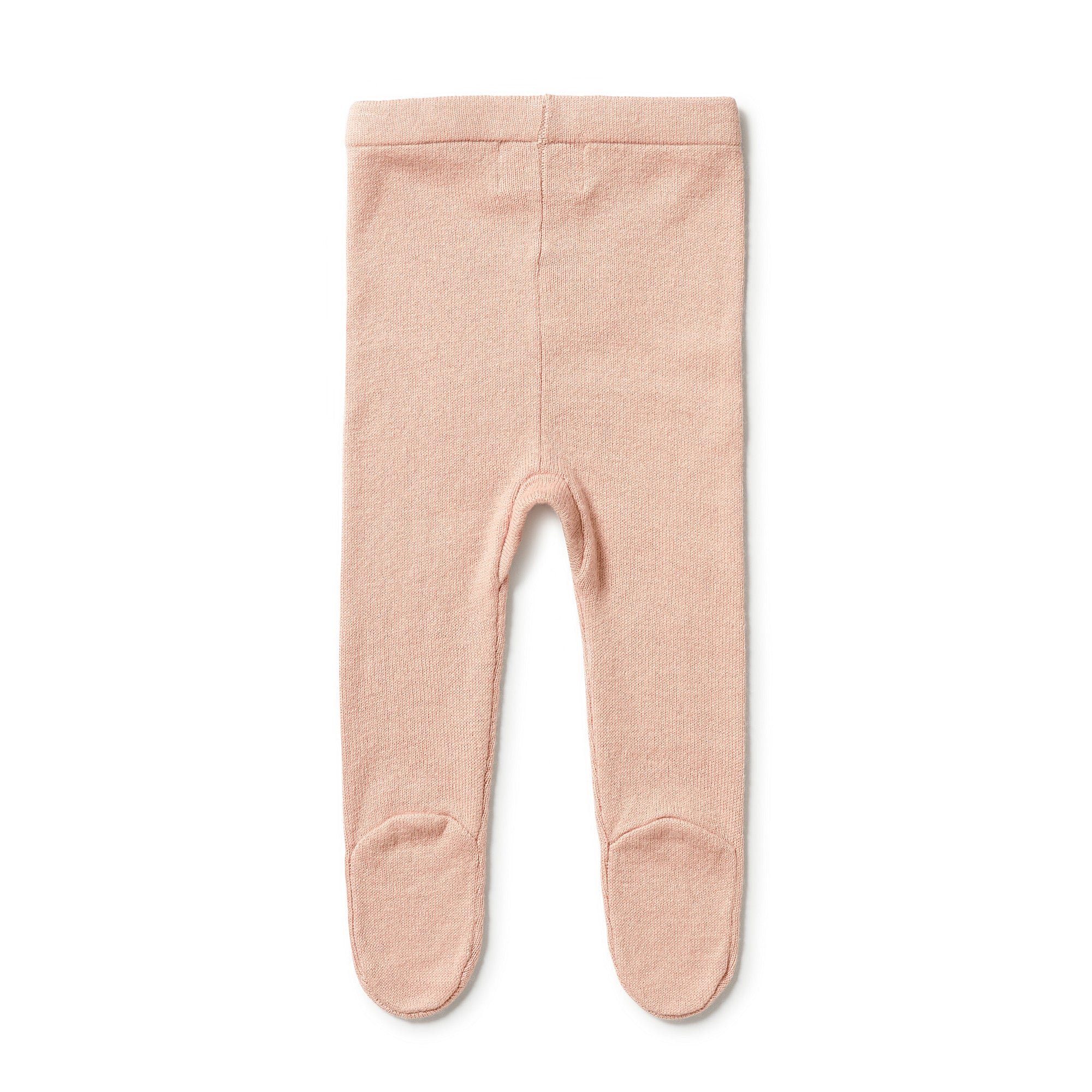 Knitted Legging with Feet - Rose - Image 3