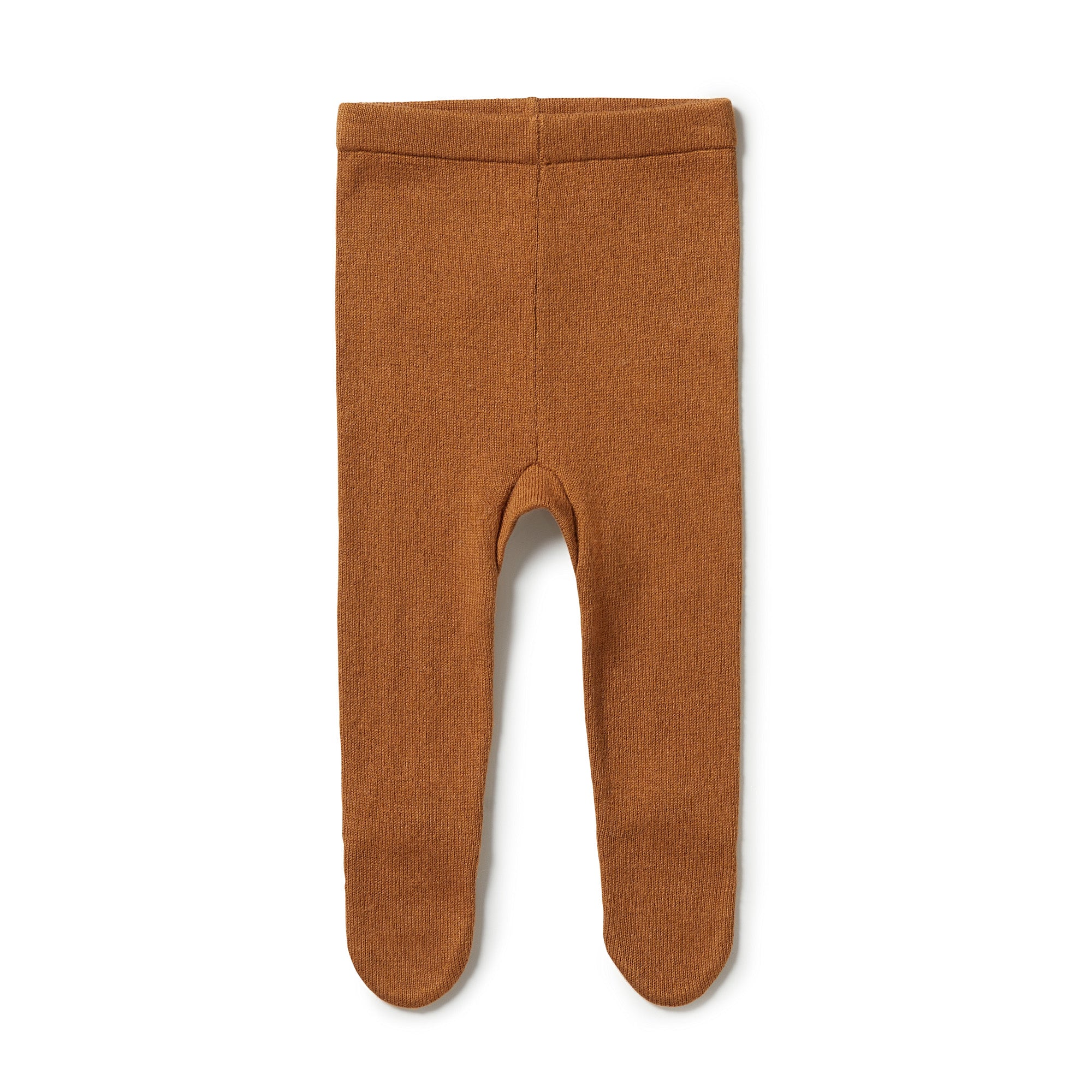 Knitted Legging with Feet - Spice