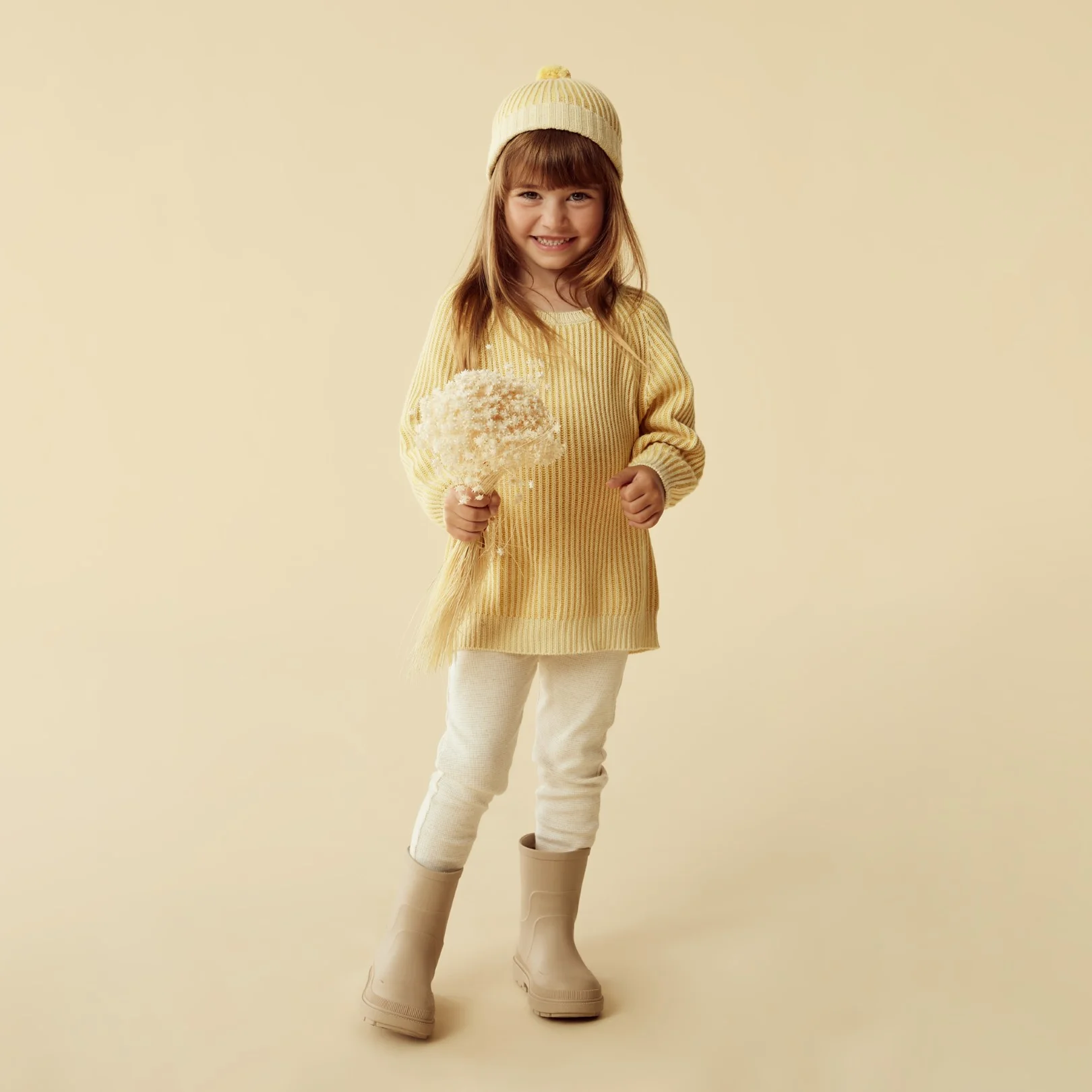 Wilson and Frenchy Knitted Ribbed Hat - Dijon - Image 4