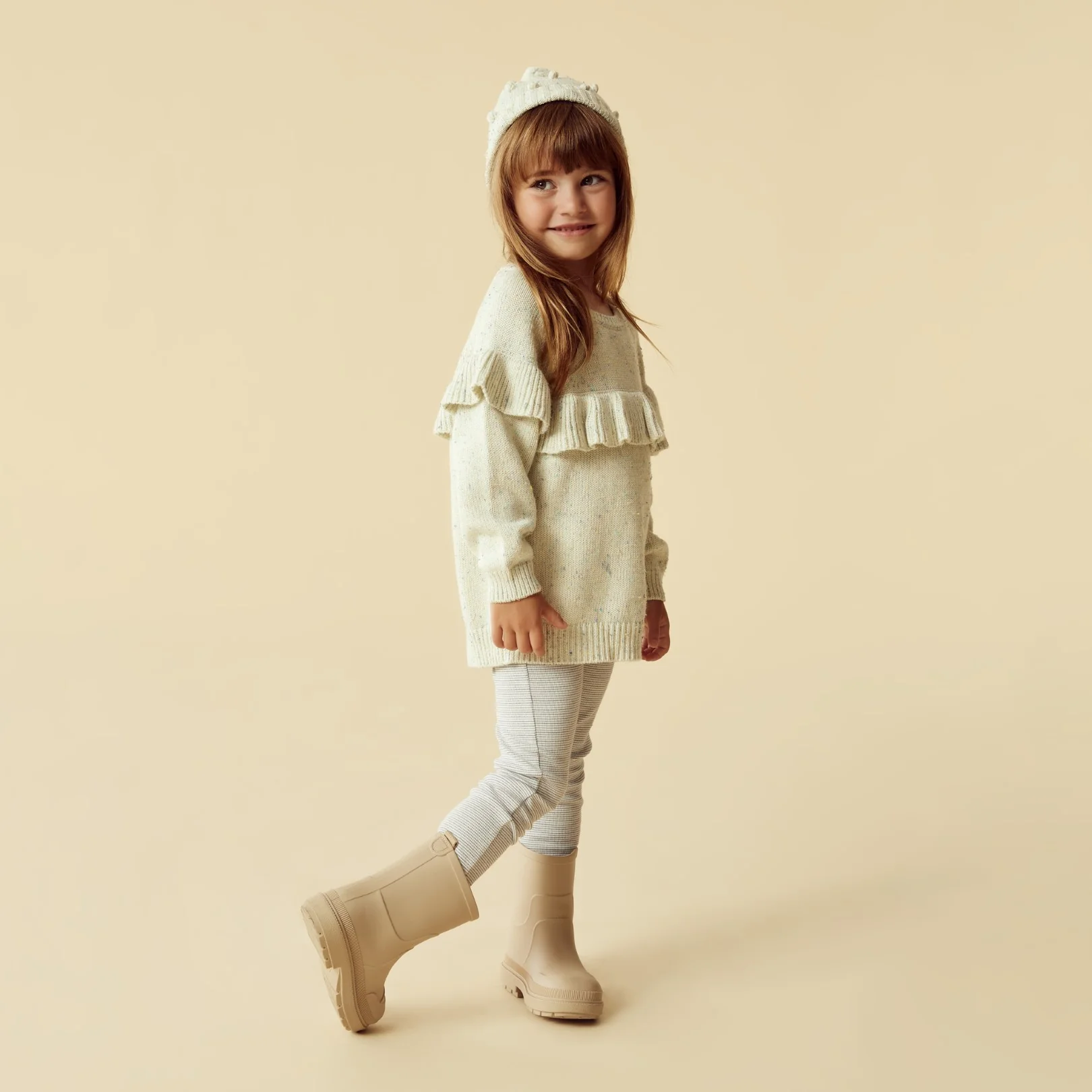 Knitted Ruffle Jumper - Dew Fleck - Image 4