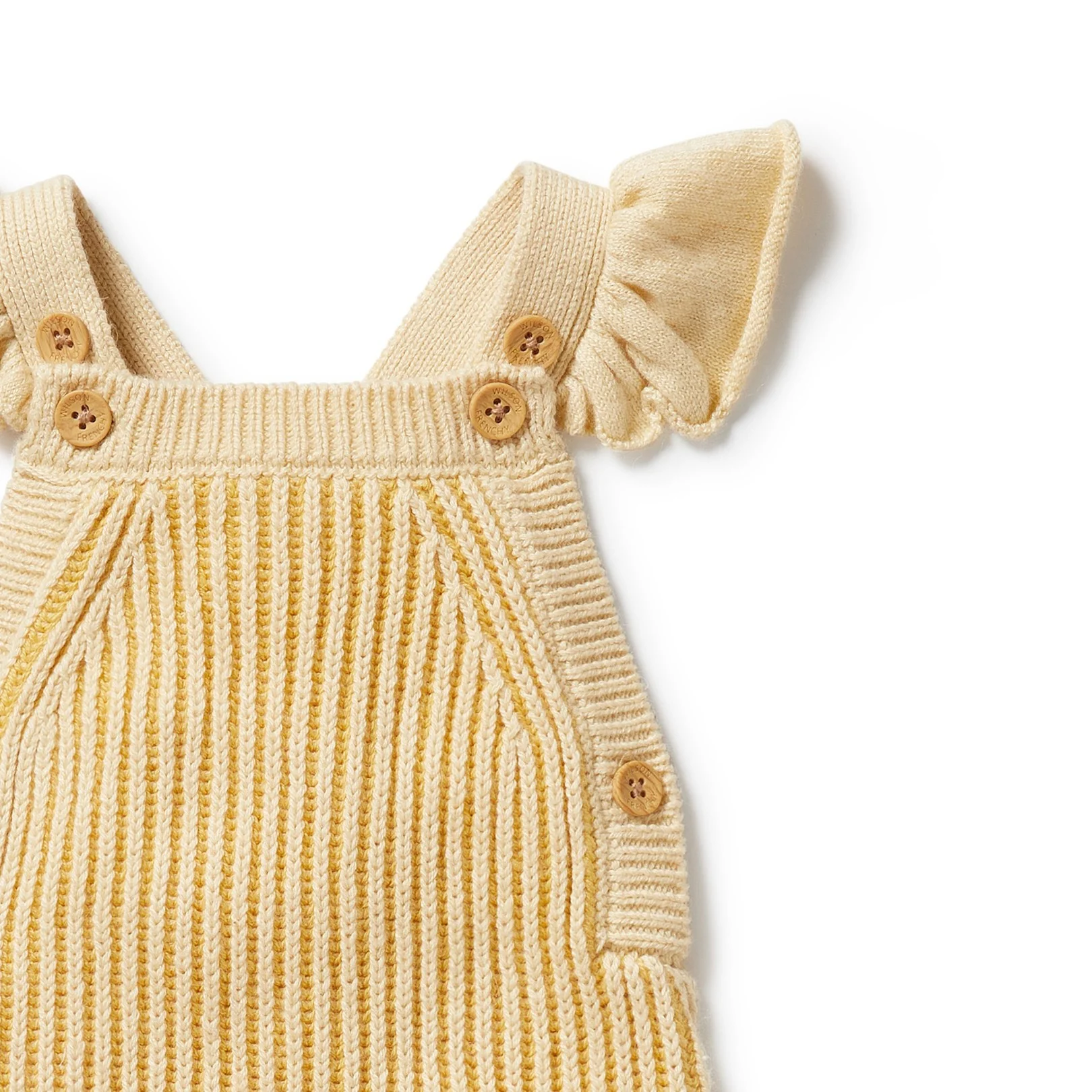 Knitted Ruffle Overall - Dijon - Image 4