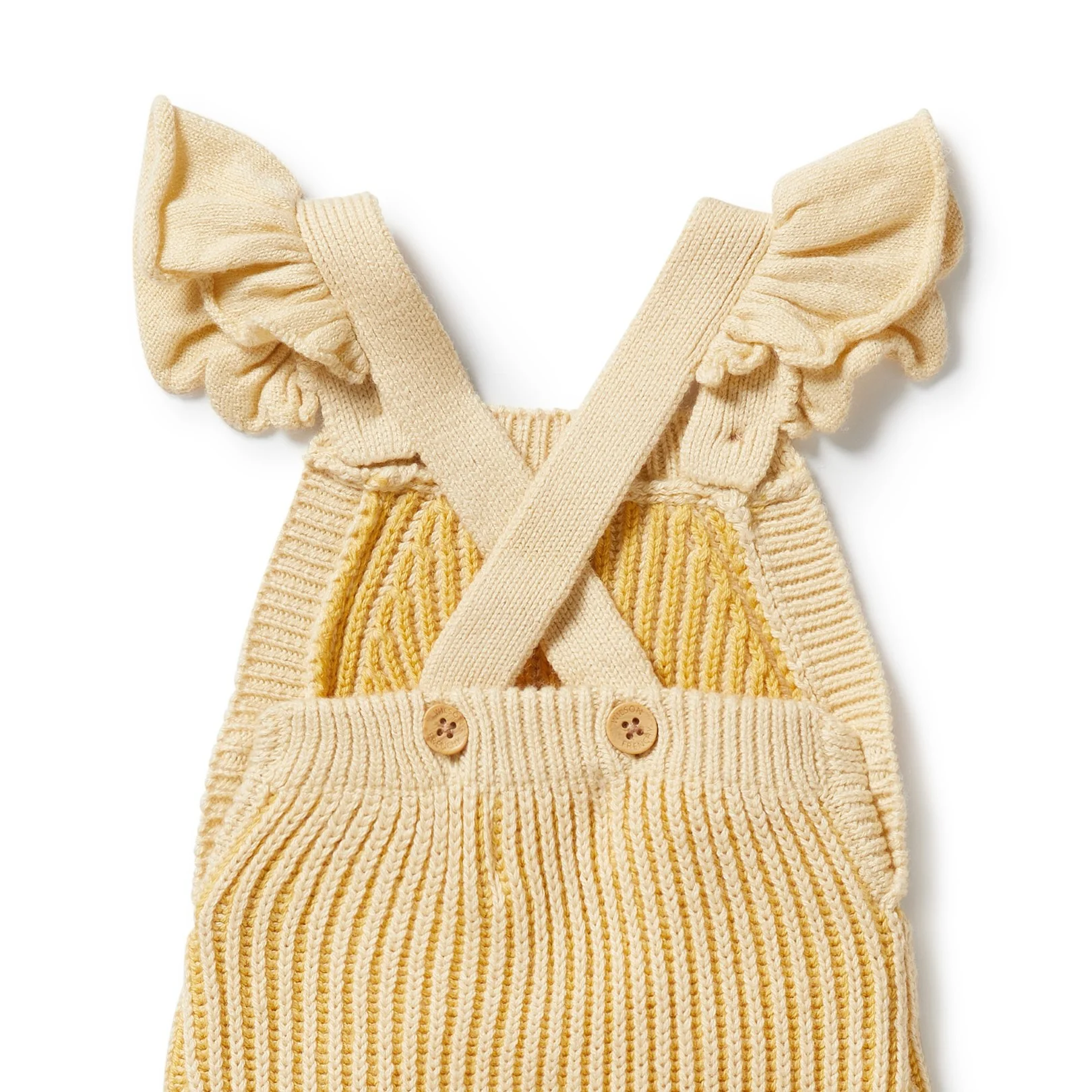 Knitted Ruffle Overall - Dijon - Image 5