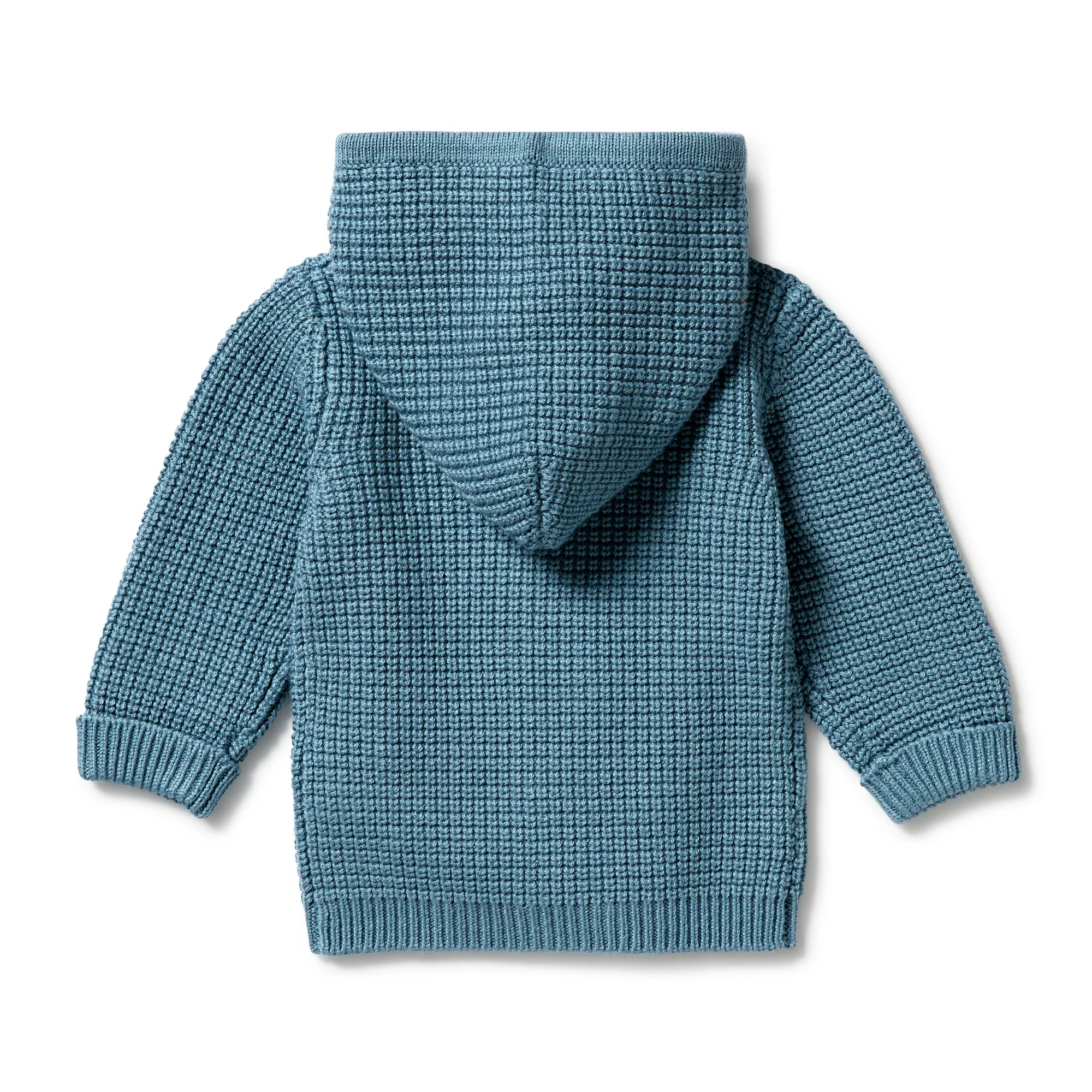 Knitted Zipped Jacket - Bluestone - Image 2