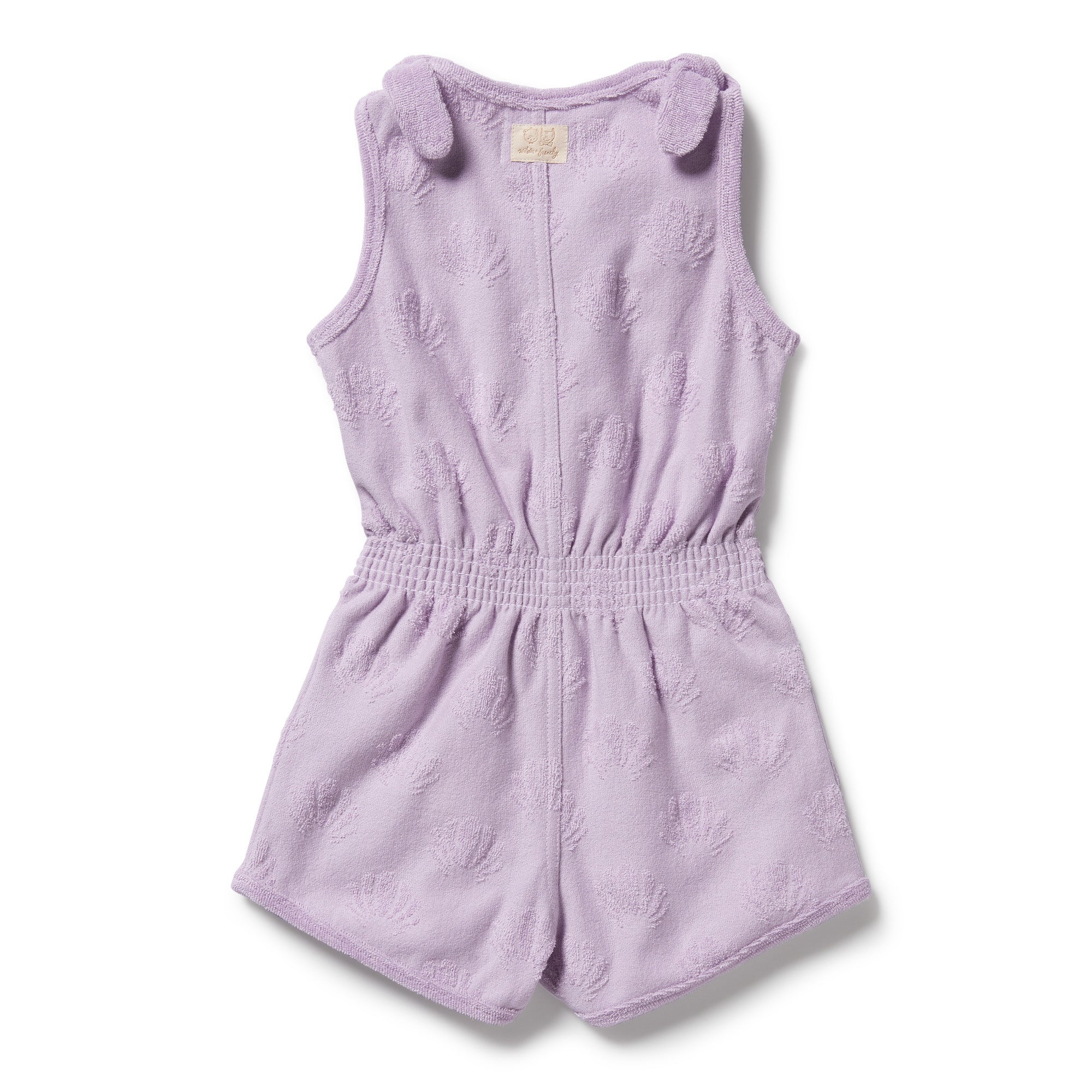Organic Terry Playsuit - Lavender Shells - Image 6