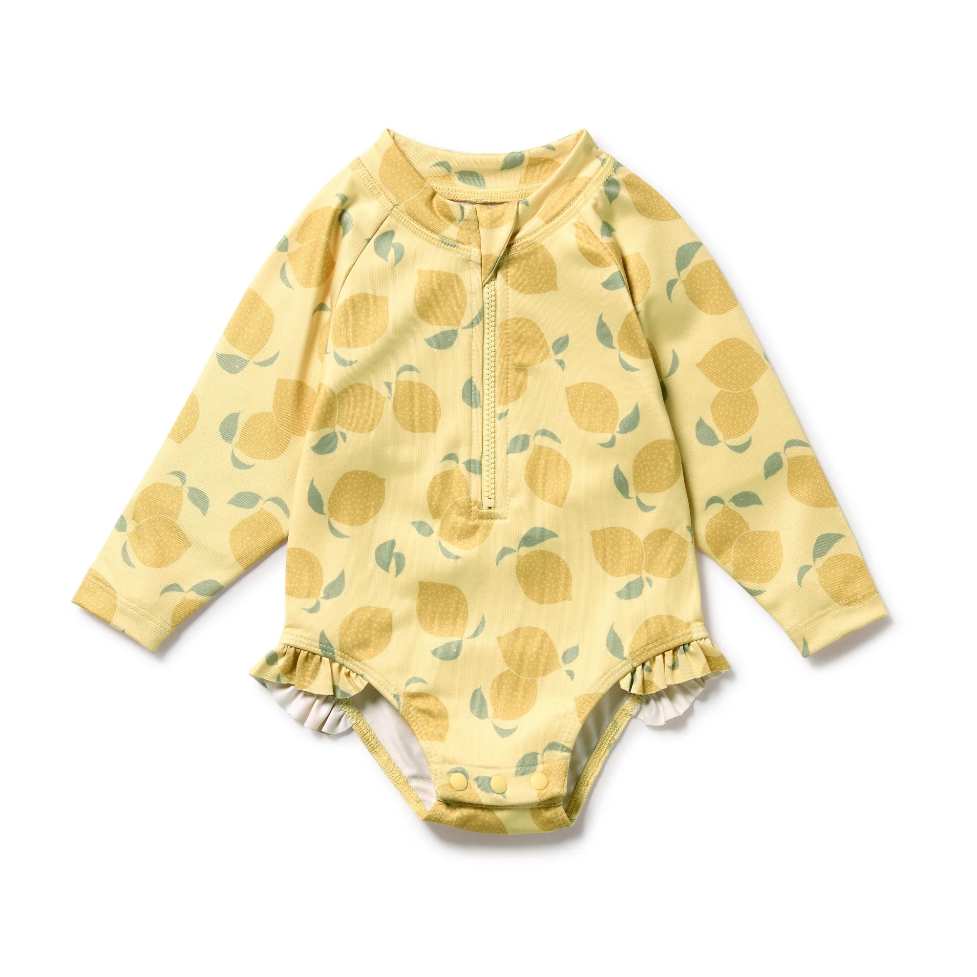 Long Sleeved Swimsuit - Lemon Drop