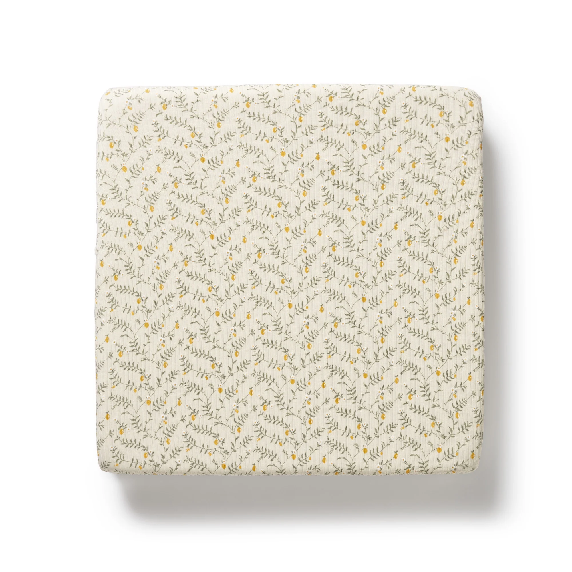 Organic Cot Sheet - Lemon Leaf