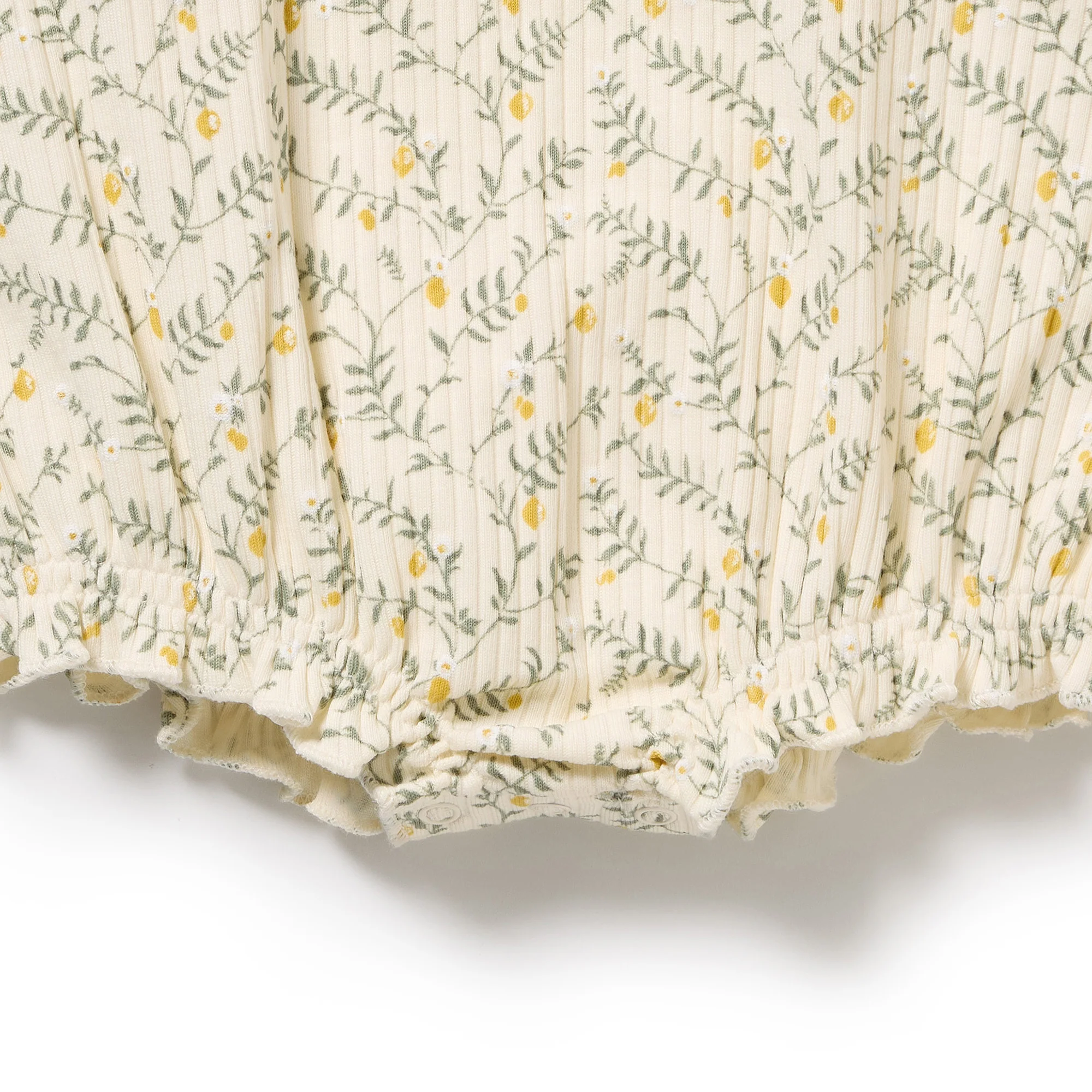 Organic Playsuit - Lemon Leaf - Image 3