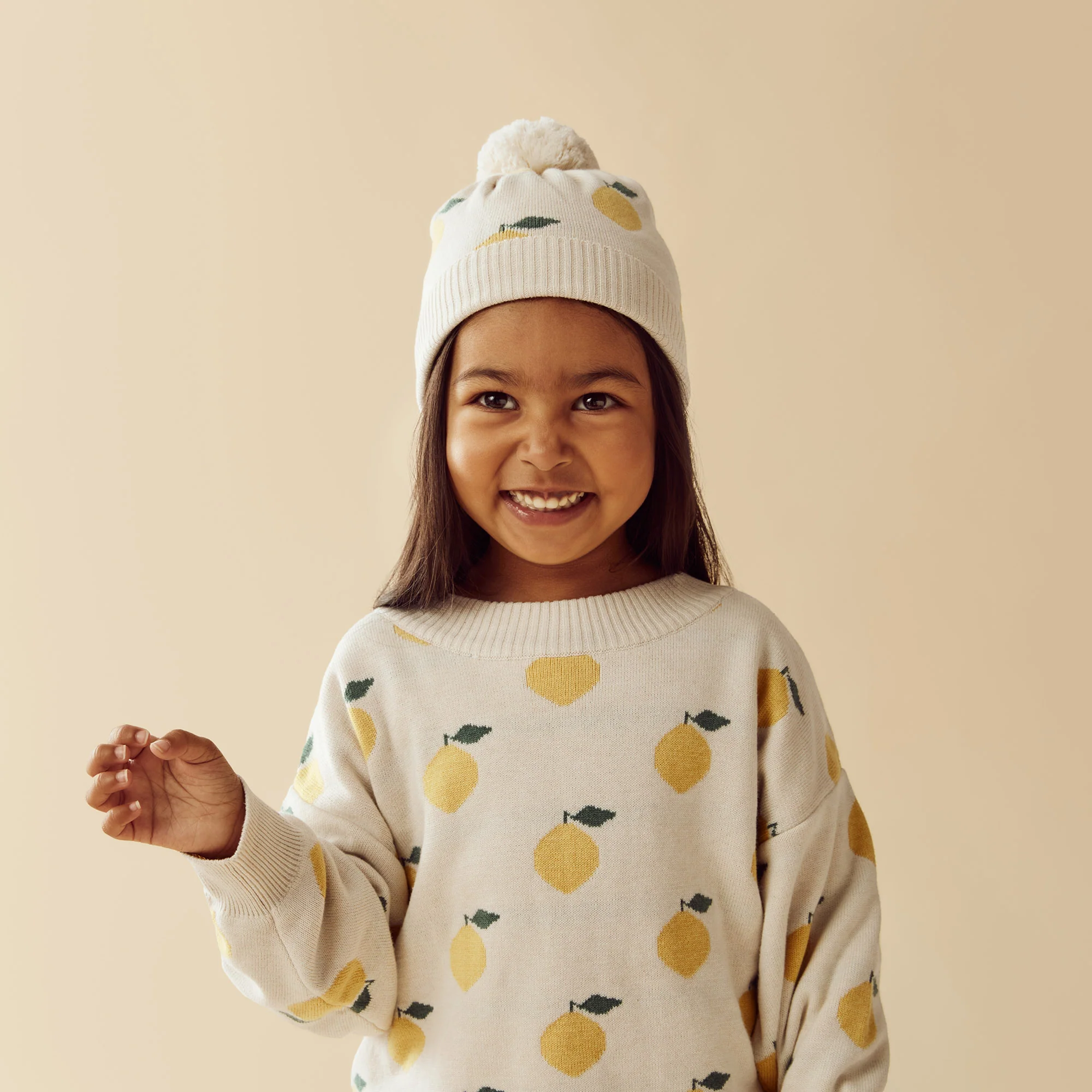 Wilson & Frenchy - Lemony Organic Knitted Jacquard Jumper - Image 2