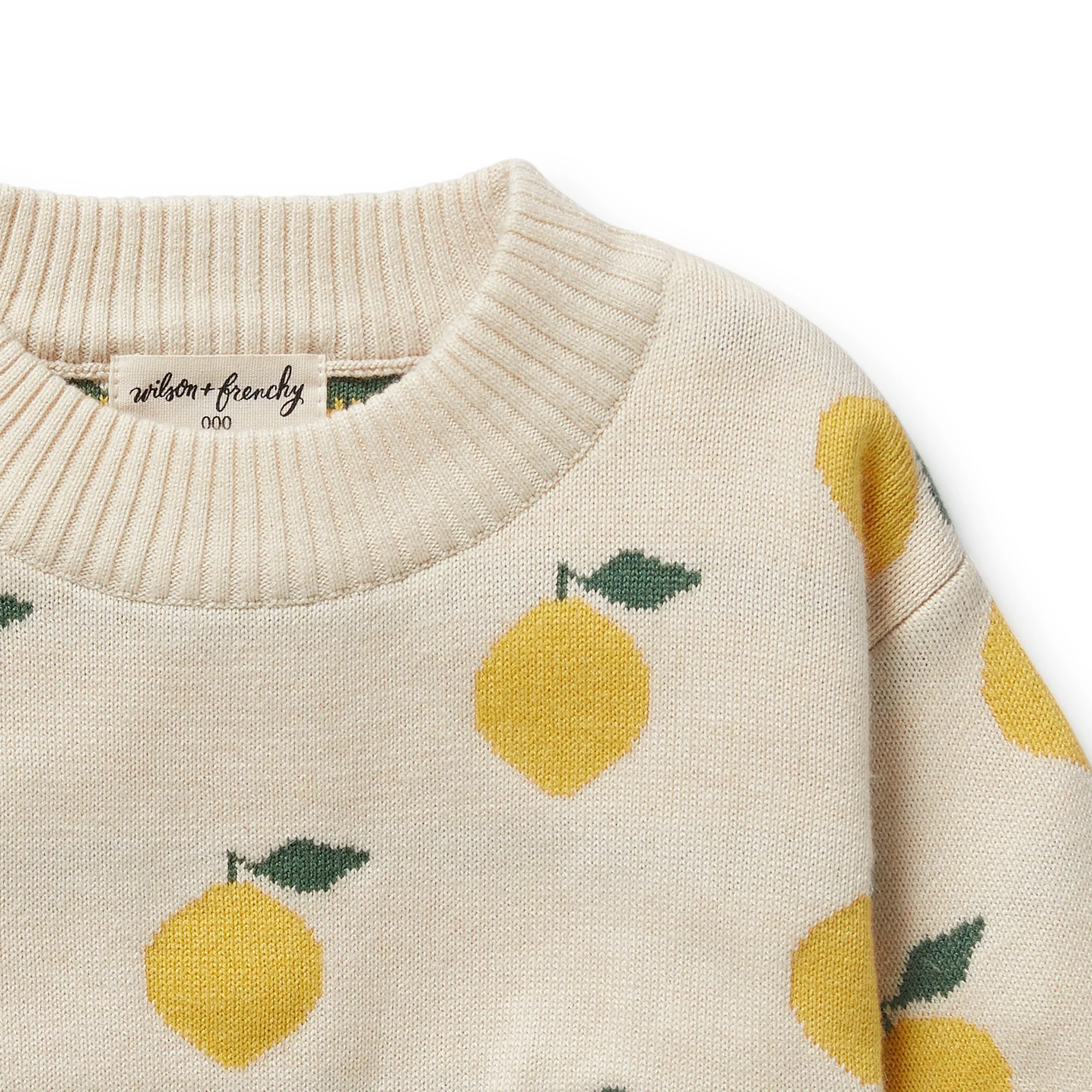 Wilson & Frenchy - Lemony Organic Knitted Jacquard Jumper - Image 3