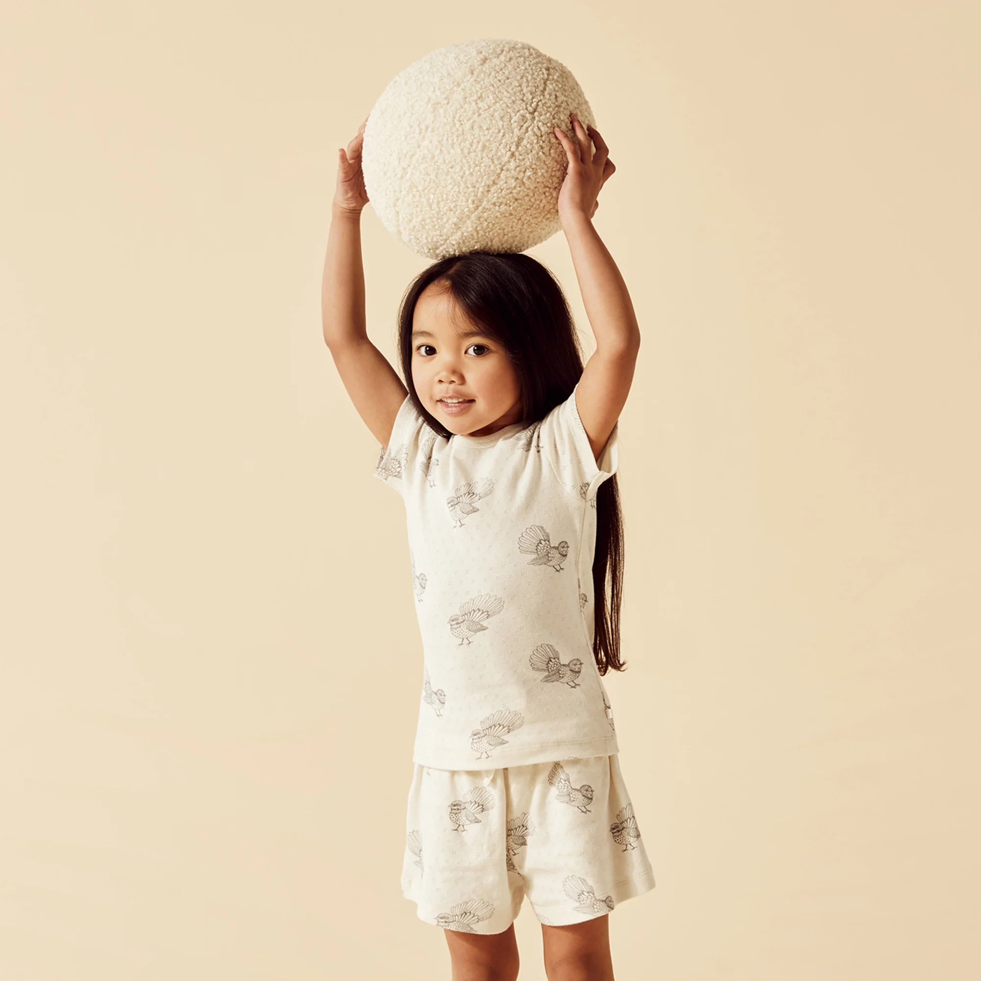 Wilson and Frenchy Little Fantail Organic Pointelle Short Sleeved Pyjamas - Image 5