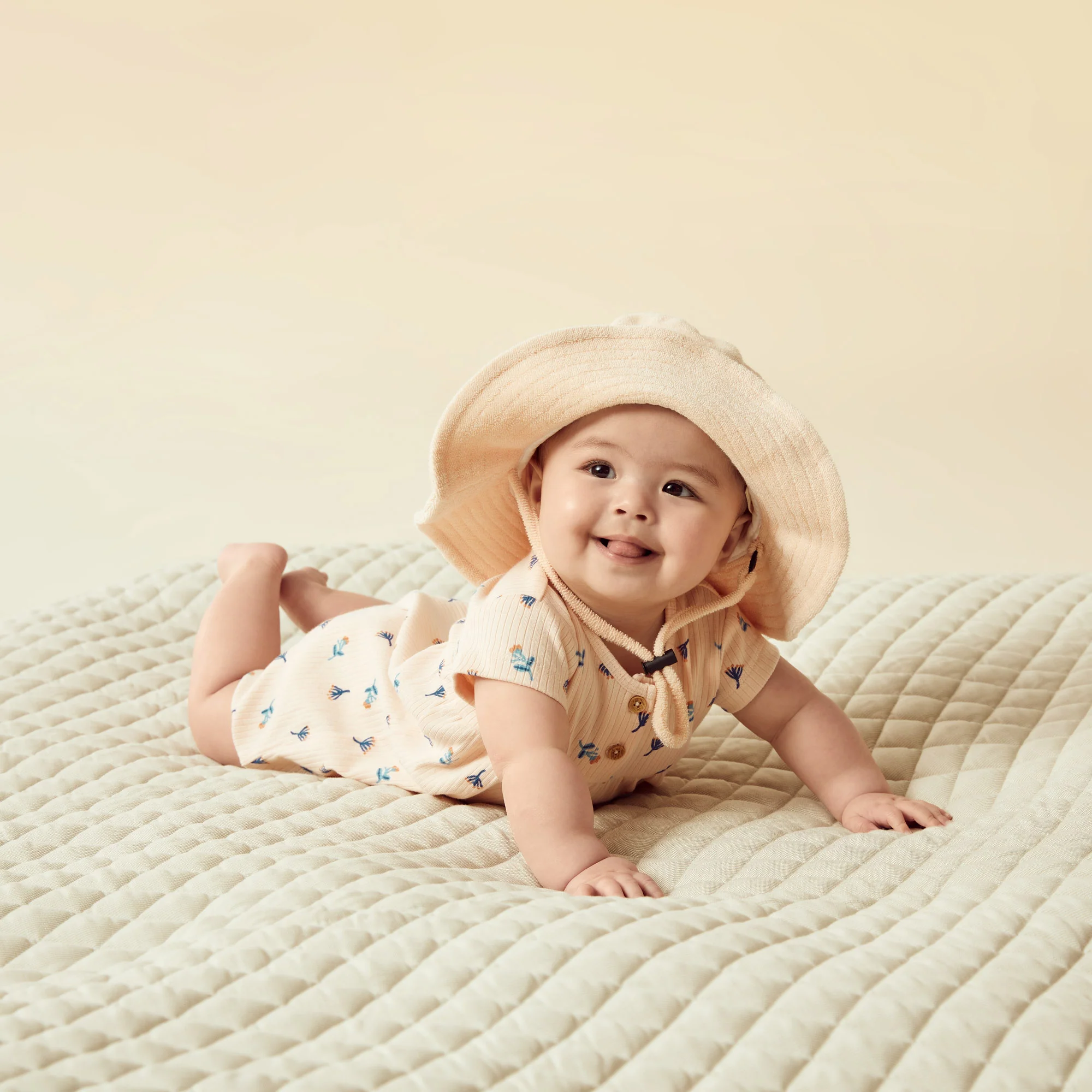 Little Flower Organic Rib Playsuit - Image 2