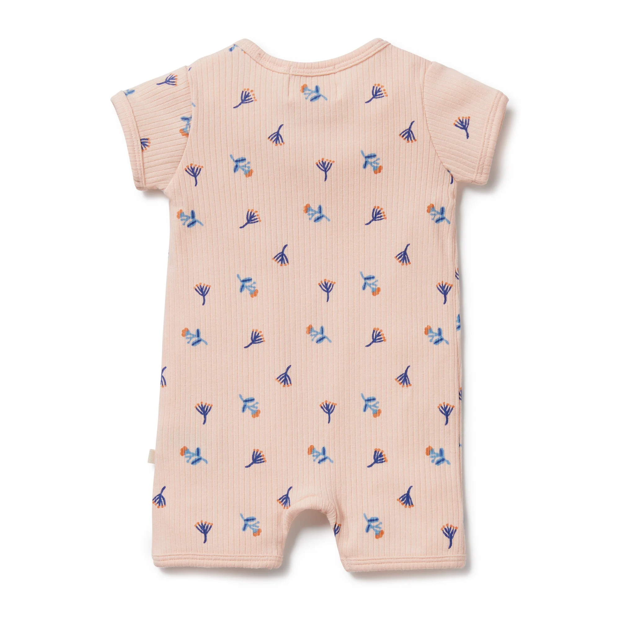 Little Flower Organic Rib Zipsuit - Image 3