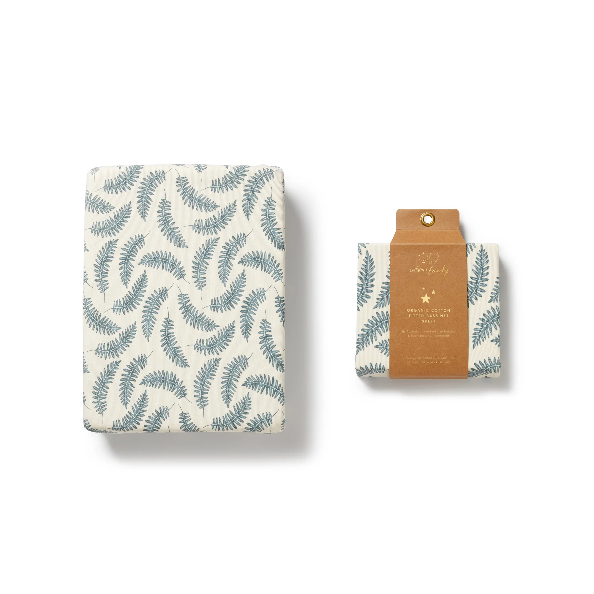 Organic Bassinet Sheet - Little Fronds - Image 4