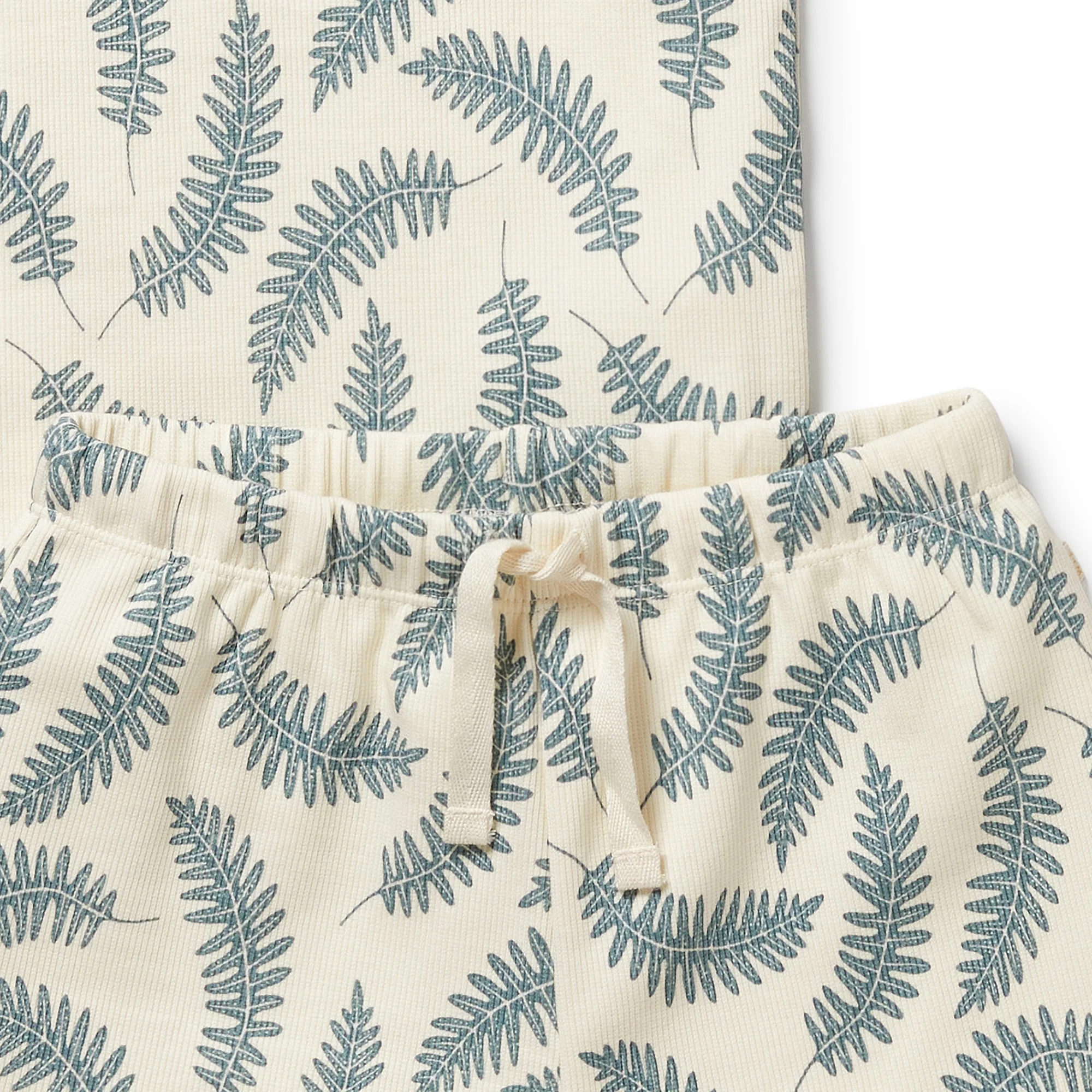 Organic Short Sleeved Pyjamas - Little Fronds - Image 2