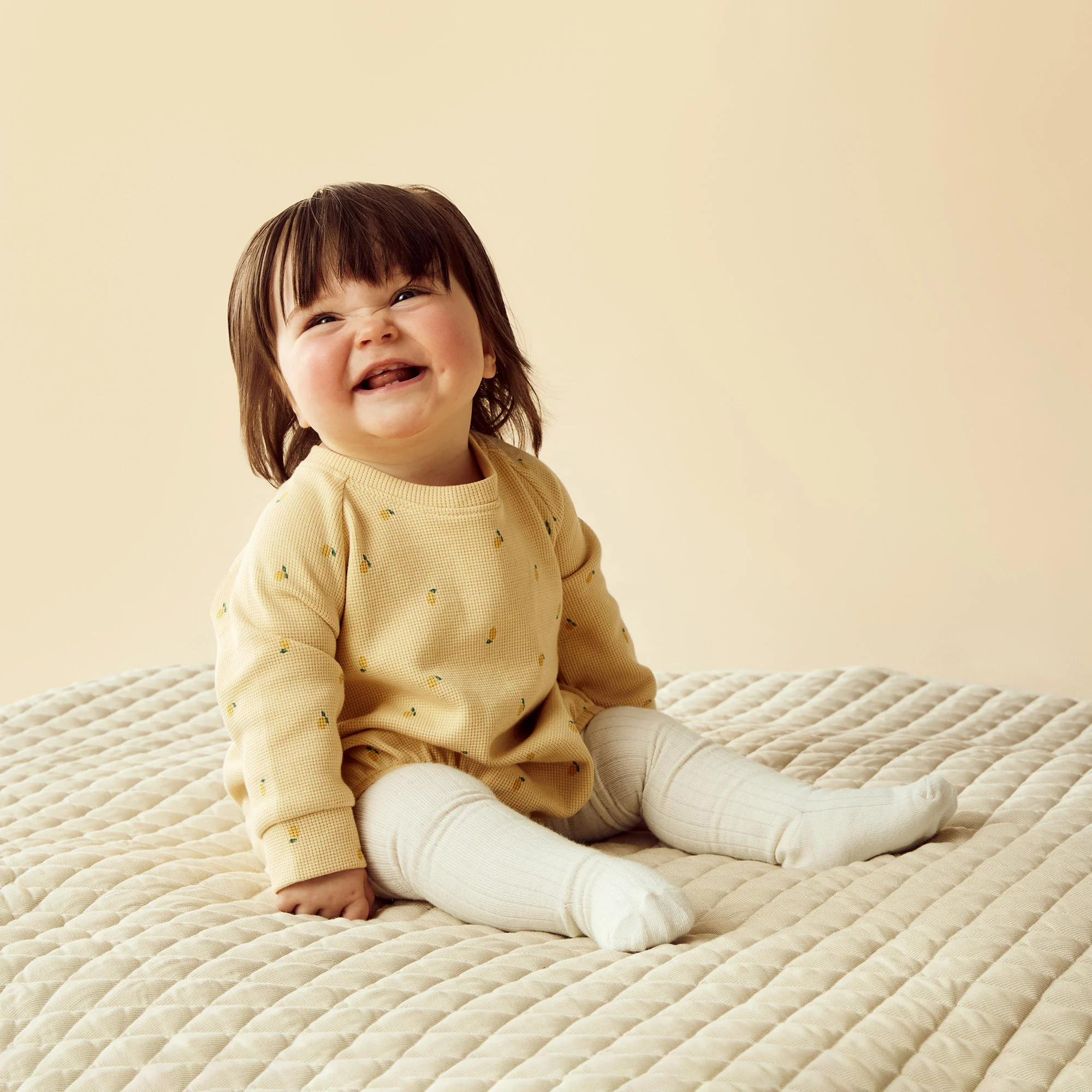 Wilson & Frenchy - Little Lemon Organic Waffle Bodysuit - Image 2