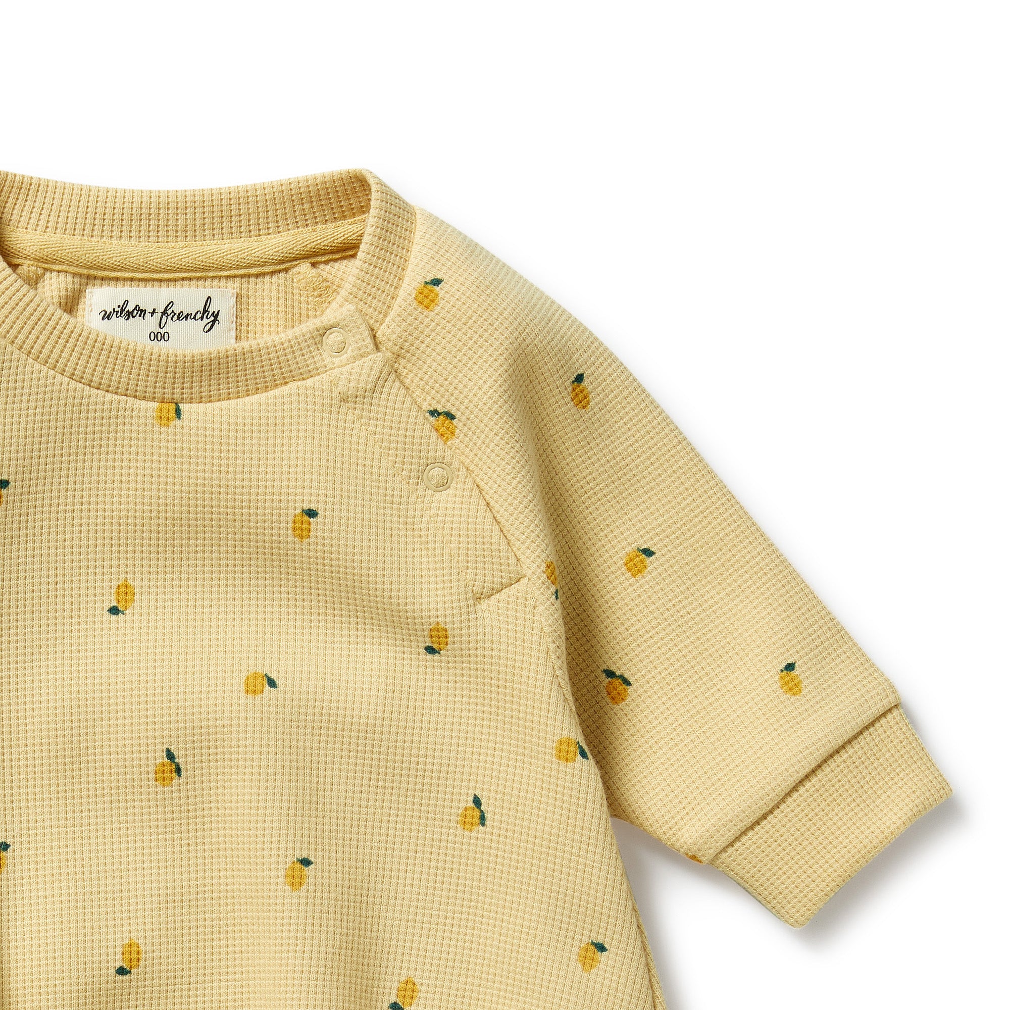 Wilson & Frenchy - Little Lemon Organic Waffle Bodysuit - Image 3