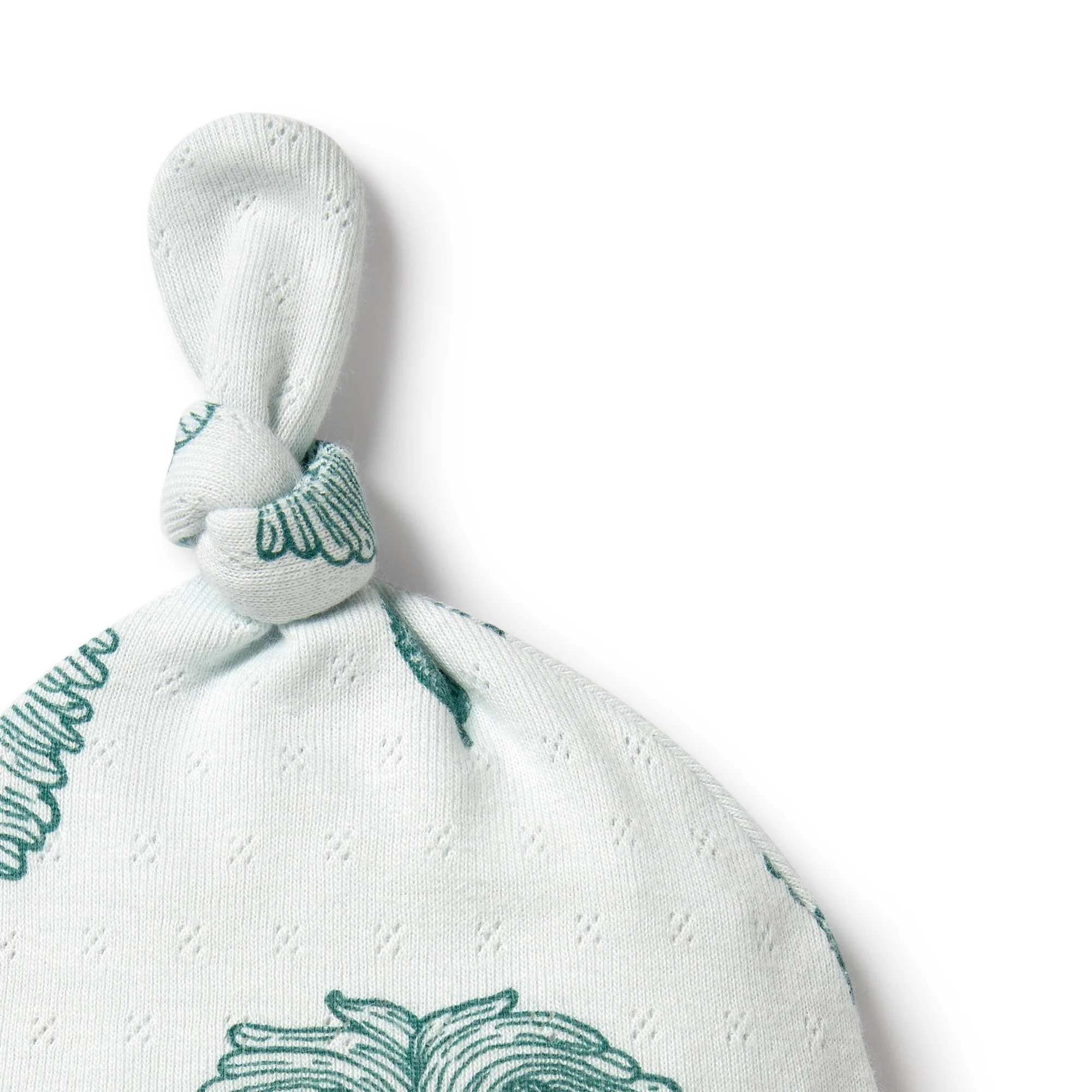 Wilson and Frenchy Little Lion Organic Pointelle Knot Hat - Image 3