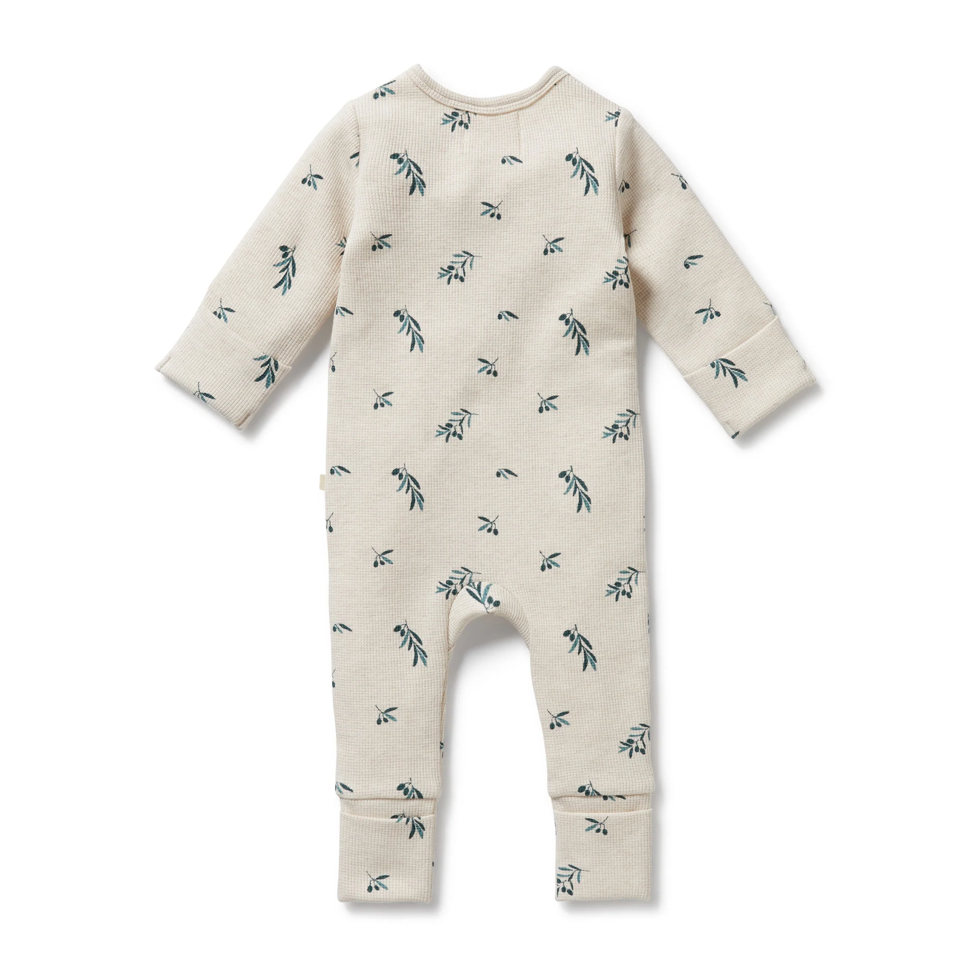 Wilson & Frenchy - Little Olive Organic Waffle Zipsuit - Image 4
