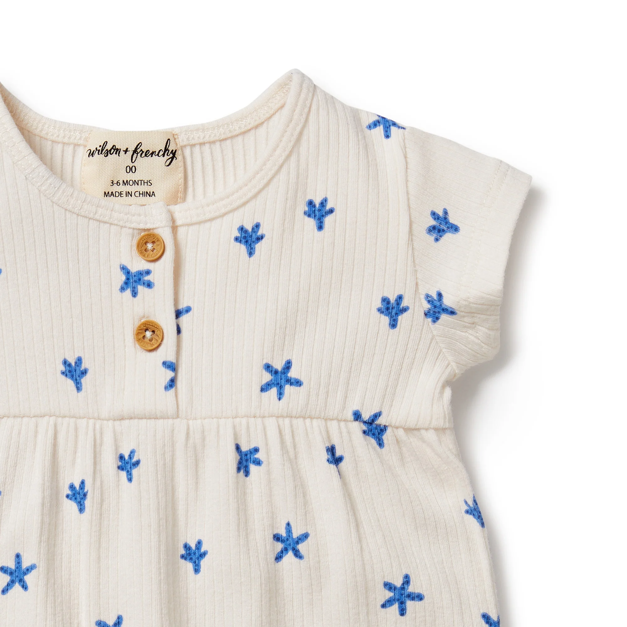 Little Starfish Organic Rib Playsuit - Image 5