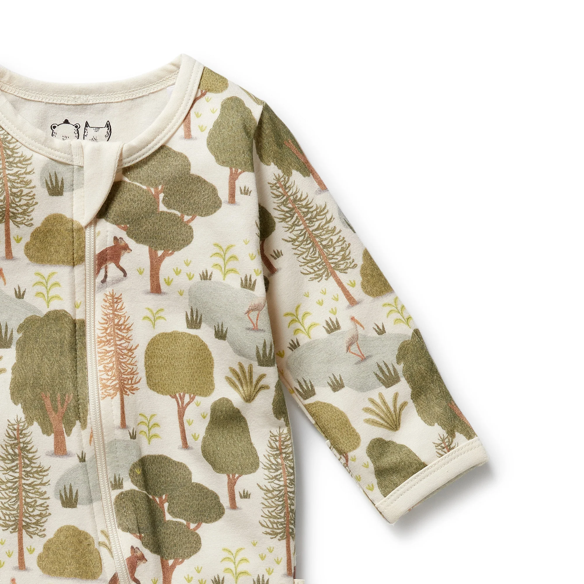 Wilson & Frenchy - Little Trees Organic Zipsuit with Feet - Image 3