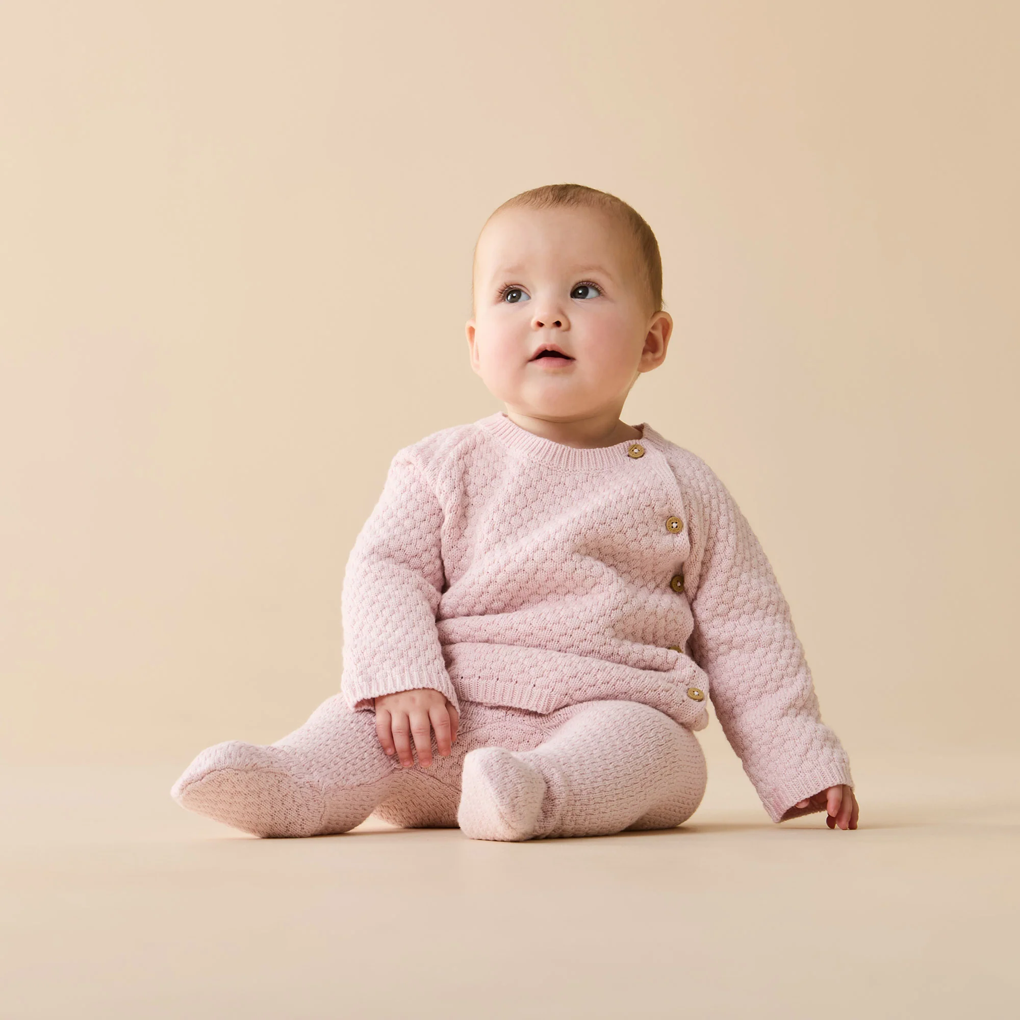 Marshmellow Organic Knitted Bubble Legging with Feet - Image 2