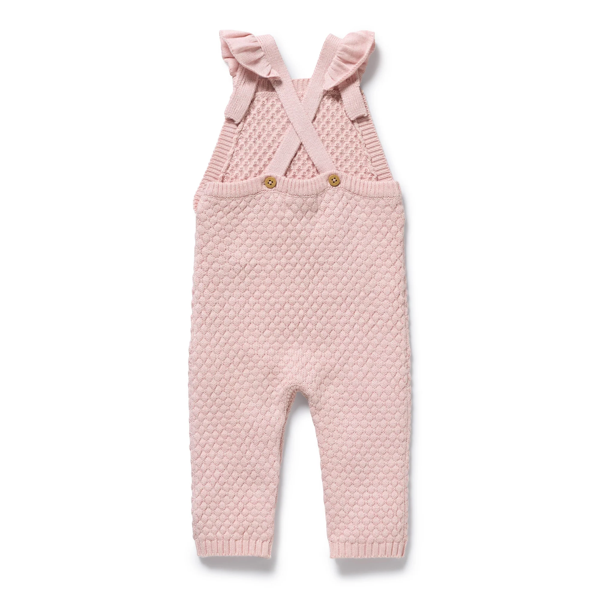 Marshmellow Organic Knitted Bubble Ruffle Overall - Image 7