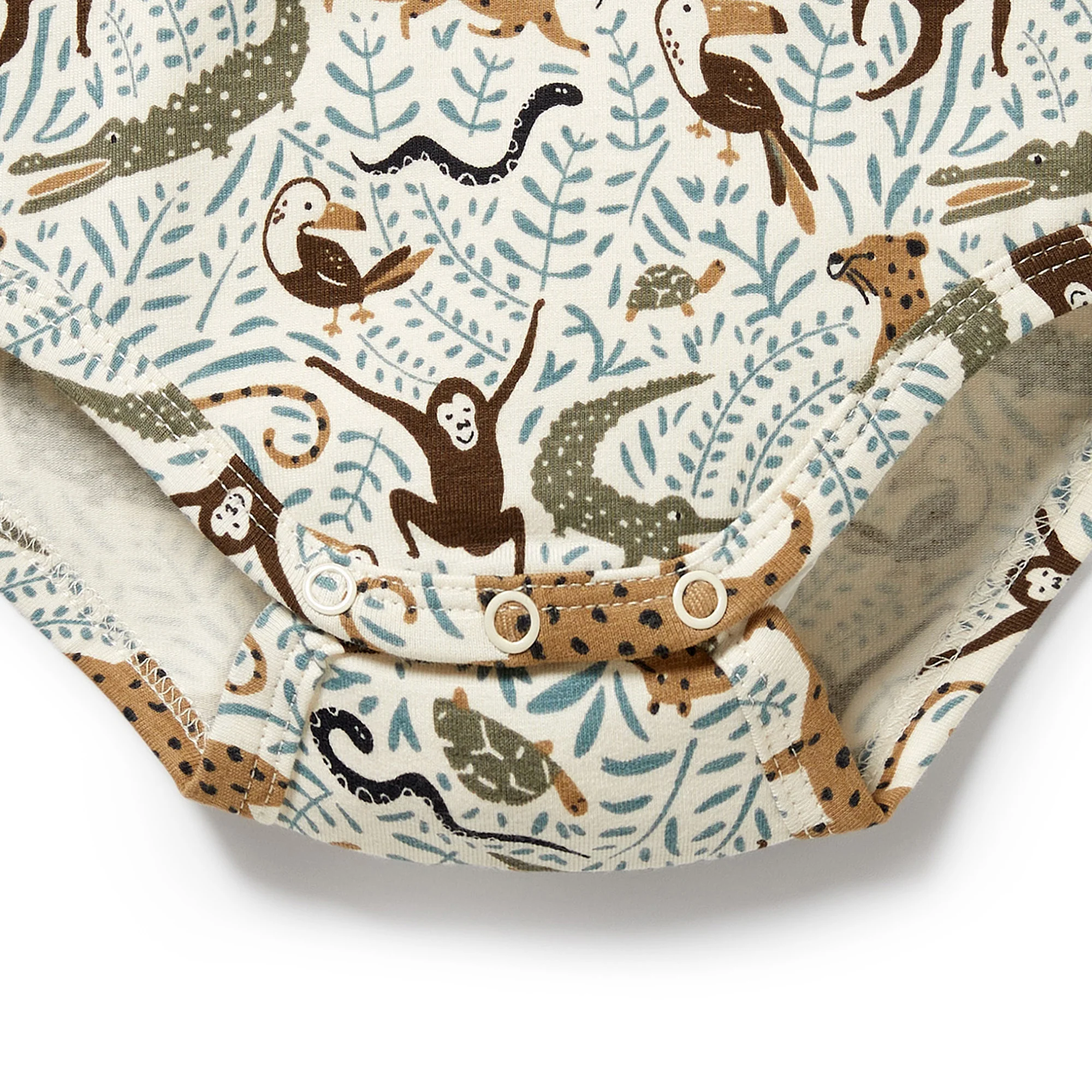 Organic Henley Bodysuit - Mini Jungle - Image 3