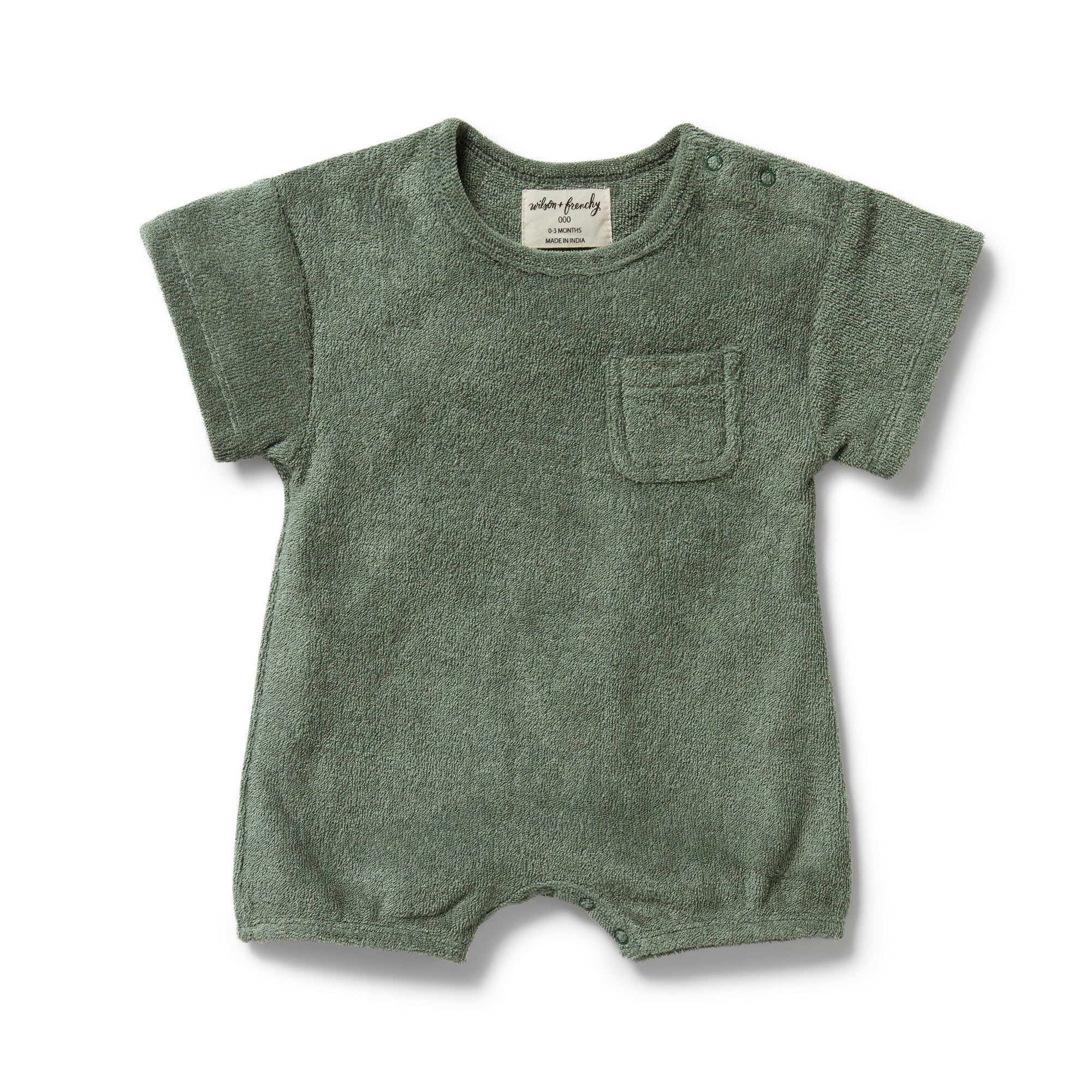 Organic Terry Growsuit - Moss