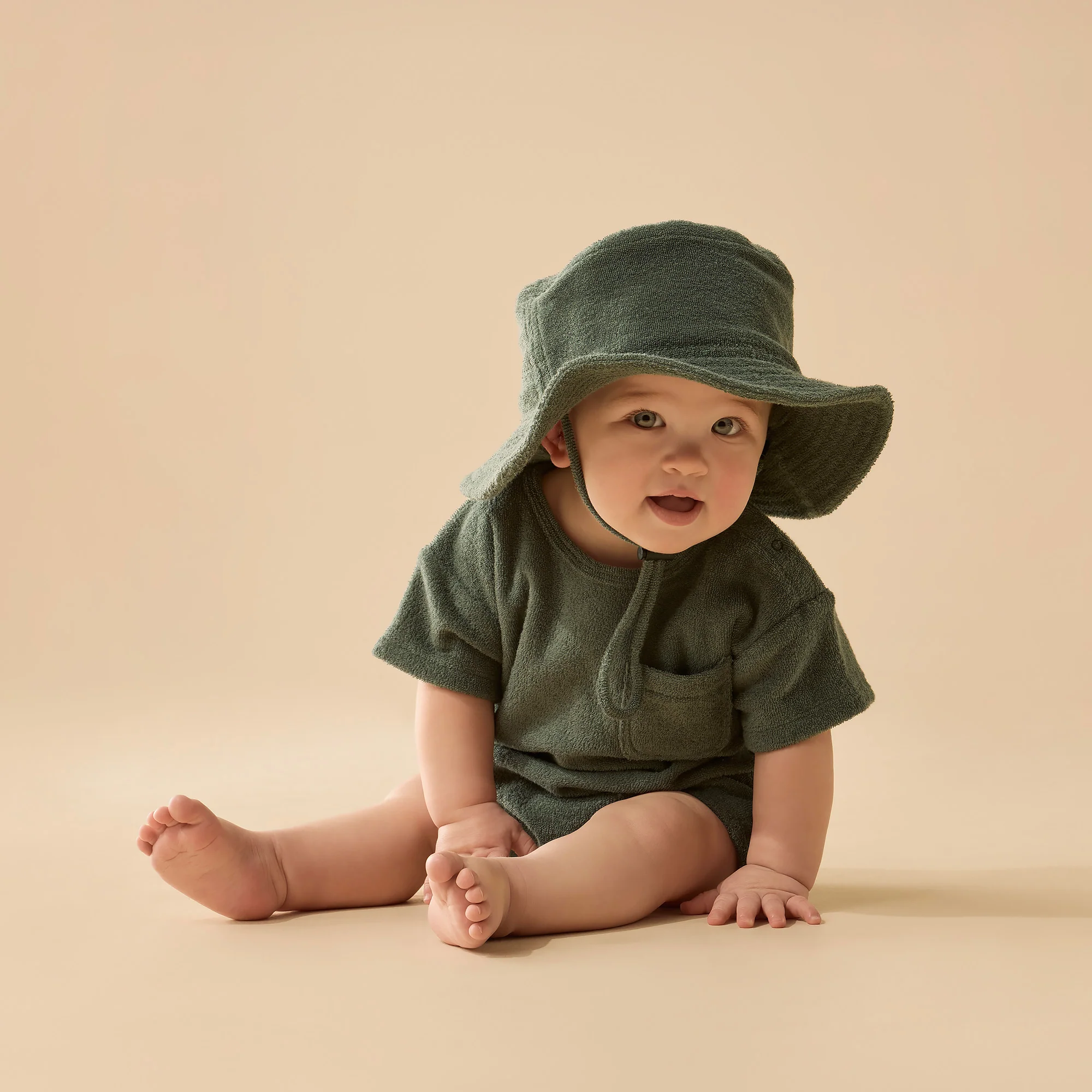 Organic Terry Growsuit - Moss - Image 3
