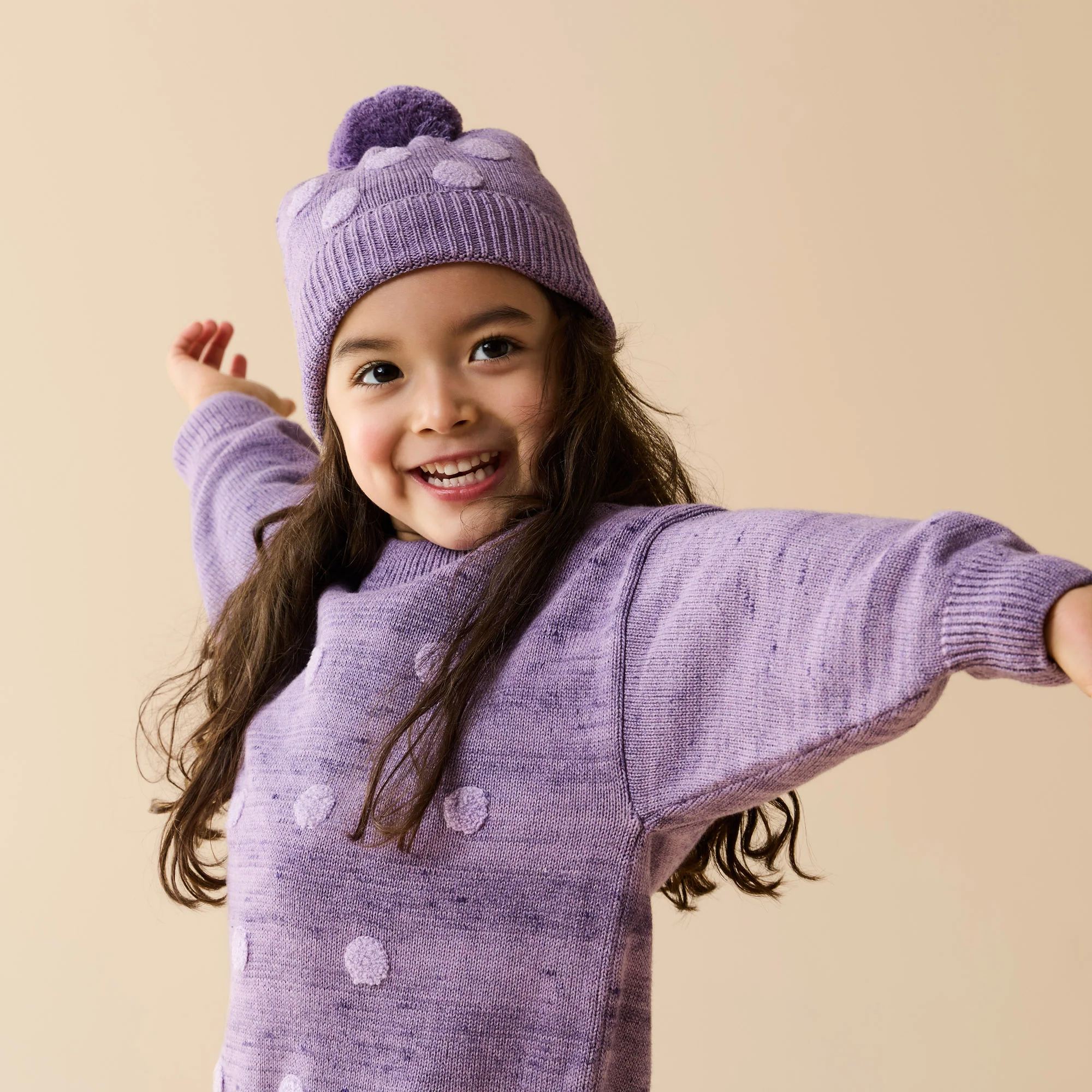 Mulberry Organic Knitted Bauble Hat - Image 2