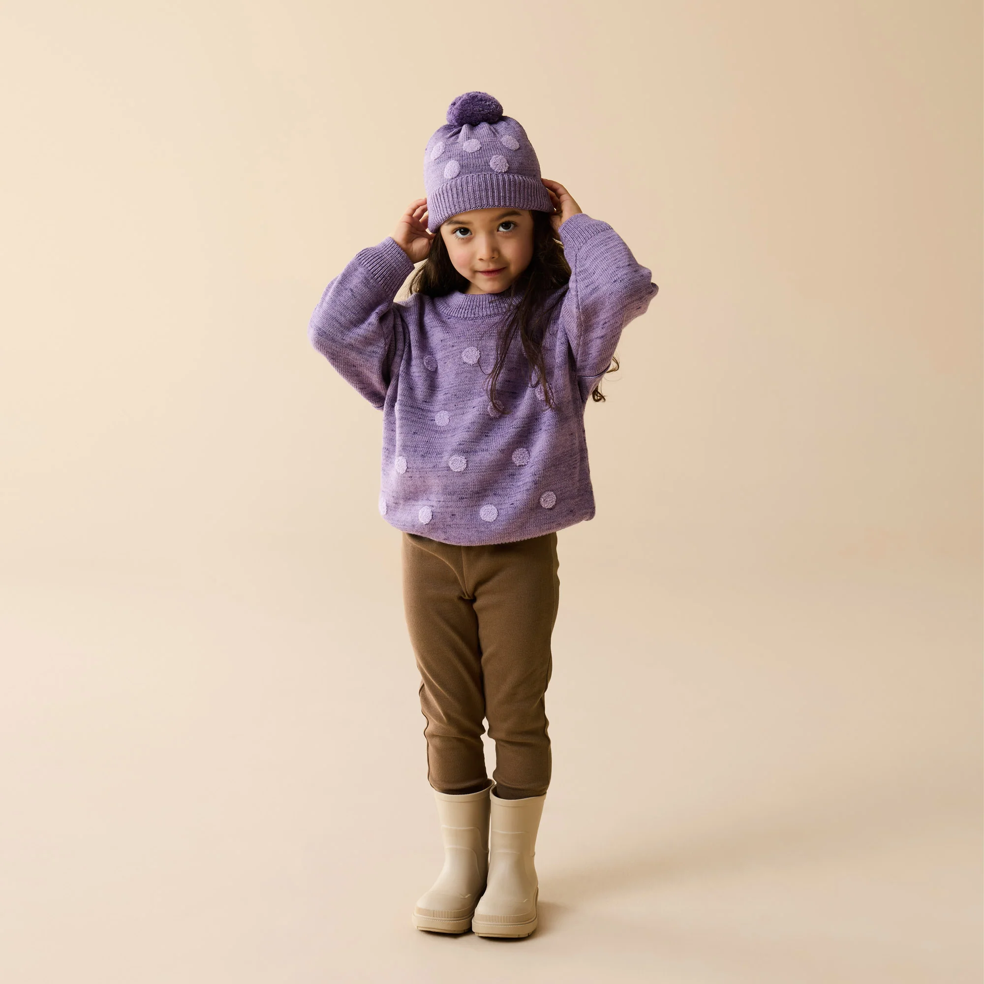 Mulberry Organic Knitted Bauble Hat - Image 3