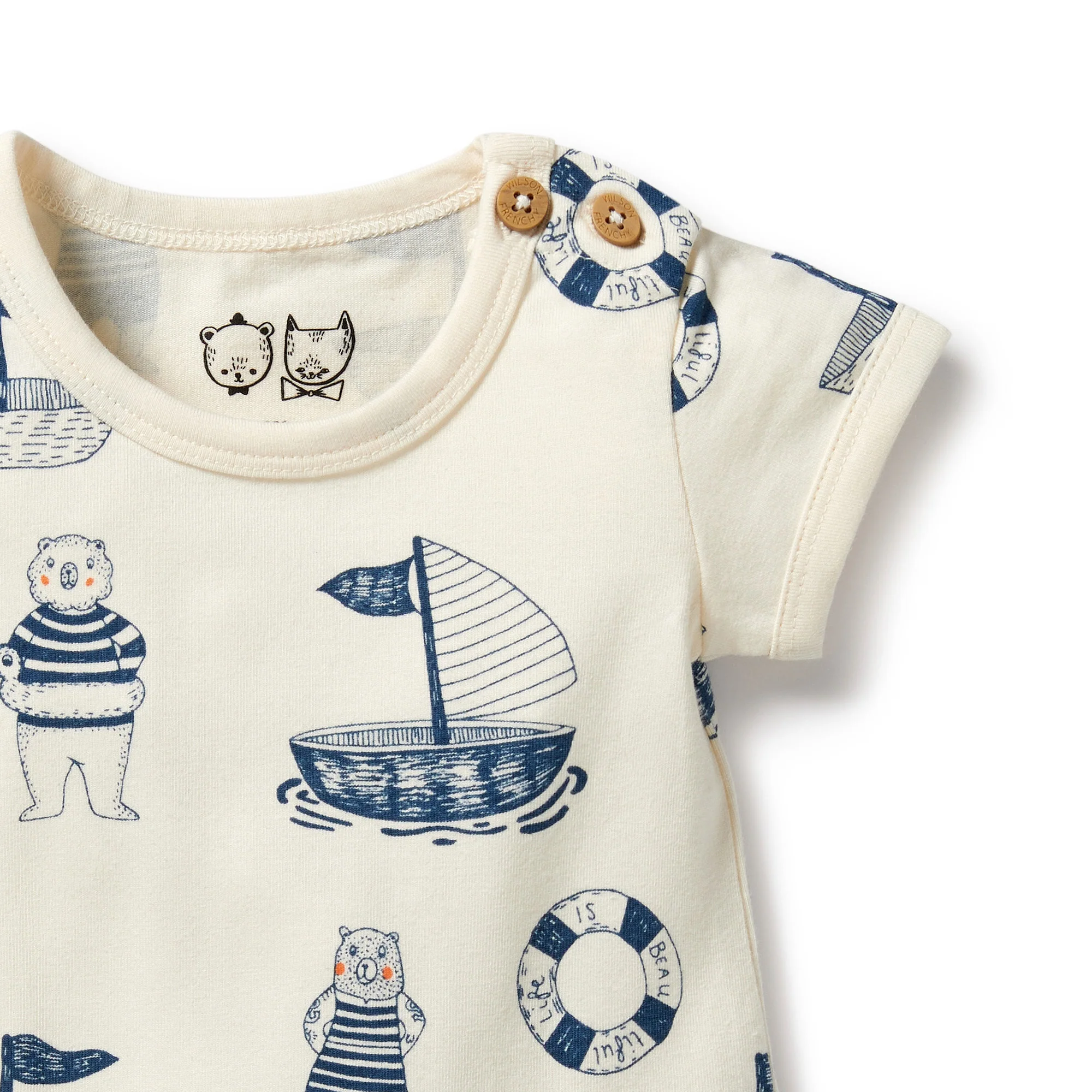 Nautical Bear Organic Bodysuit - Image 3