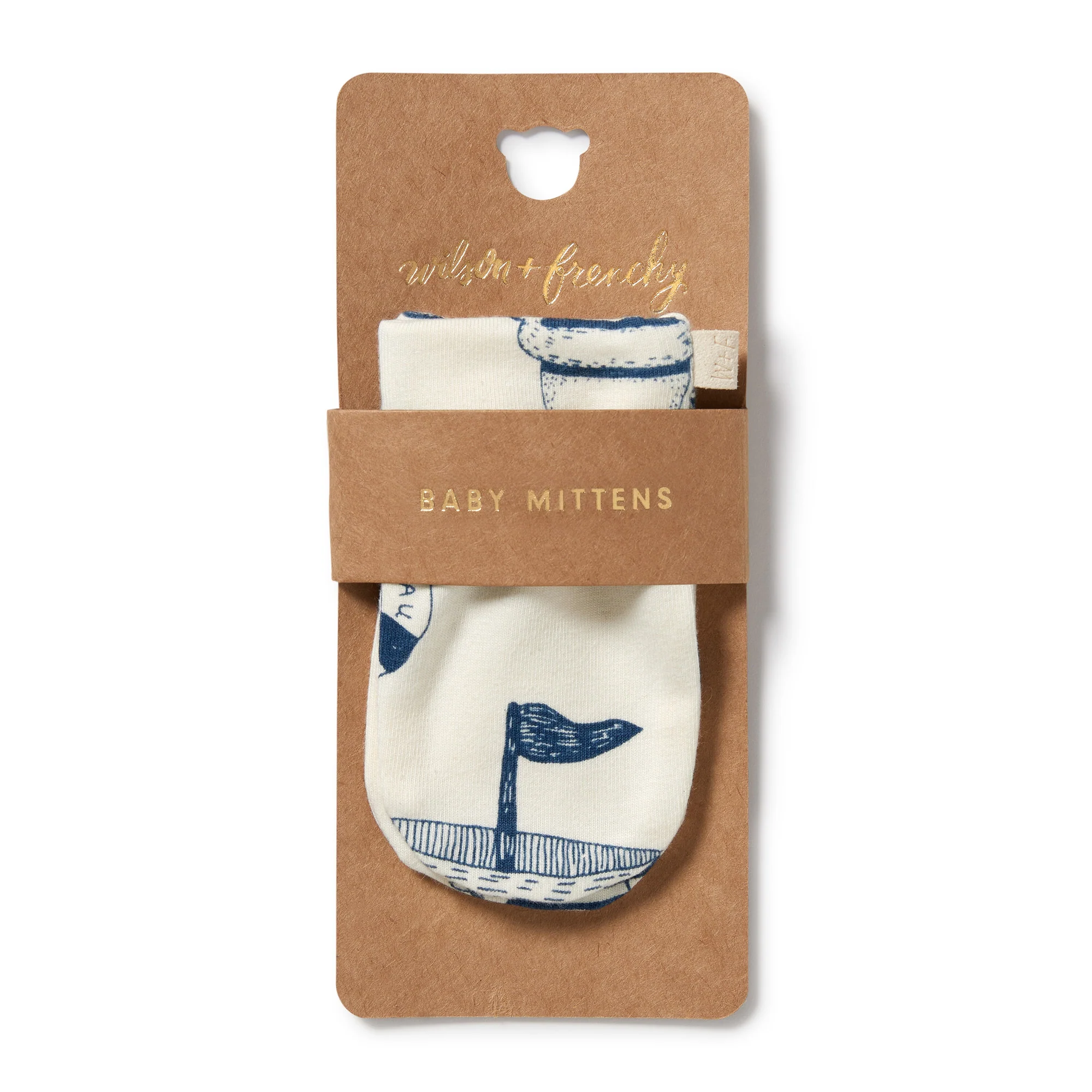 Wilson and Frenchy Nautical Bear Organic Mittens - Image 2